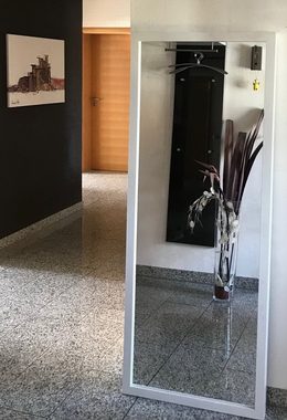 Your-Homestyle Ganzkörperspiegel Wandspiegel Kathi 40 x 130 cm Holz Eiche mit Rahmen, Wandspiegel Farbe weiß