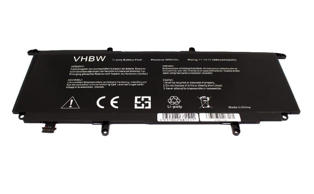 vhbw kompatibel V) TPN-Q133 HP Laptop-Akku Li-Polymer 13-M000, Split X2 mit mAh 2850 (11,1