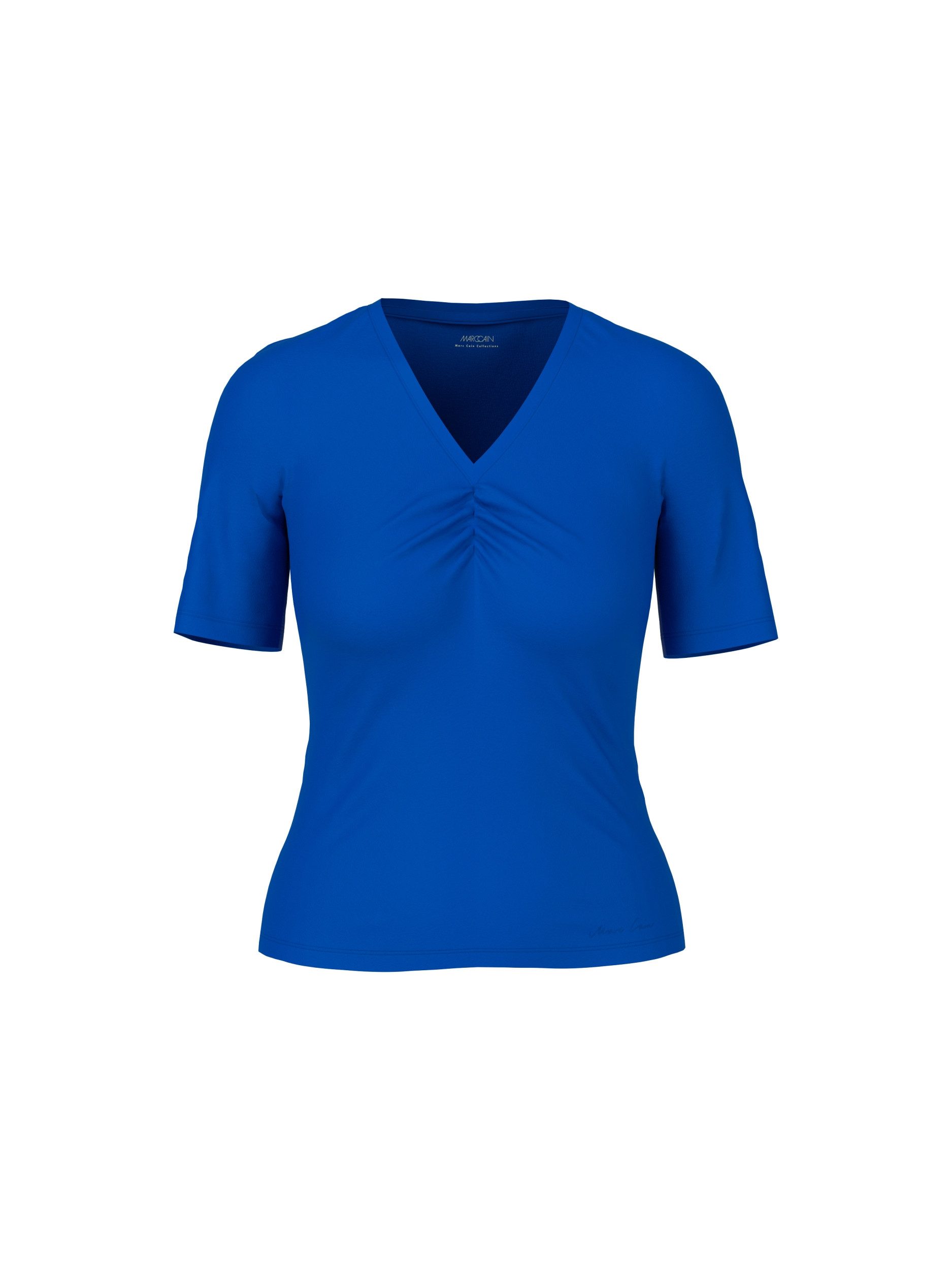 Kurzarmshirt T-Shirt mit Raffung - Slim Fit