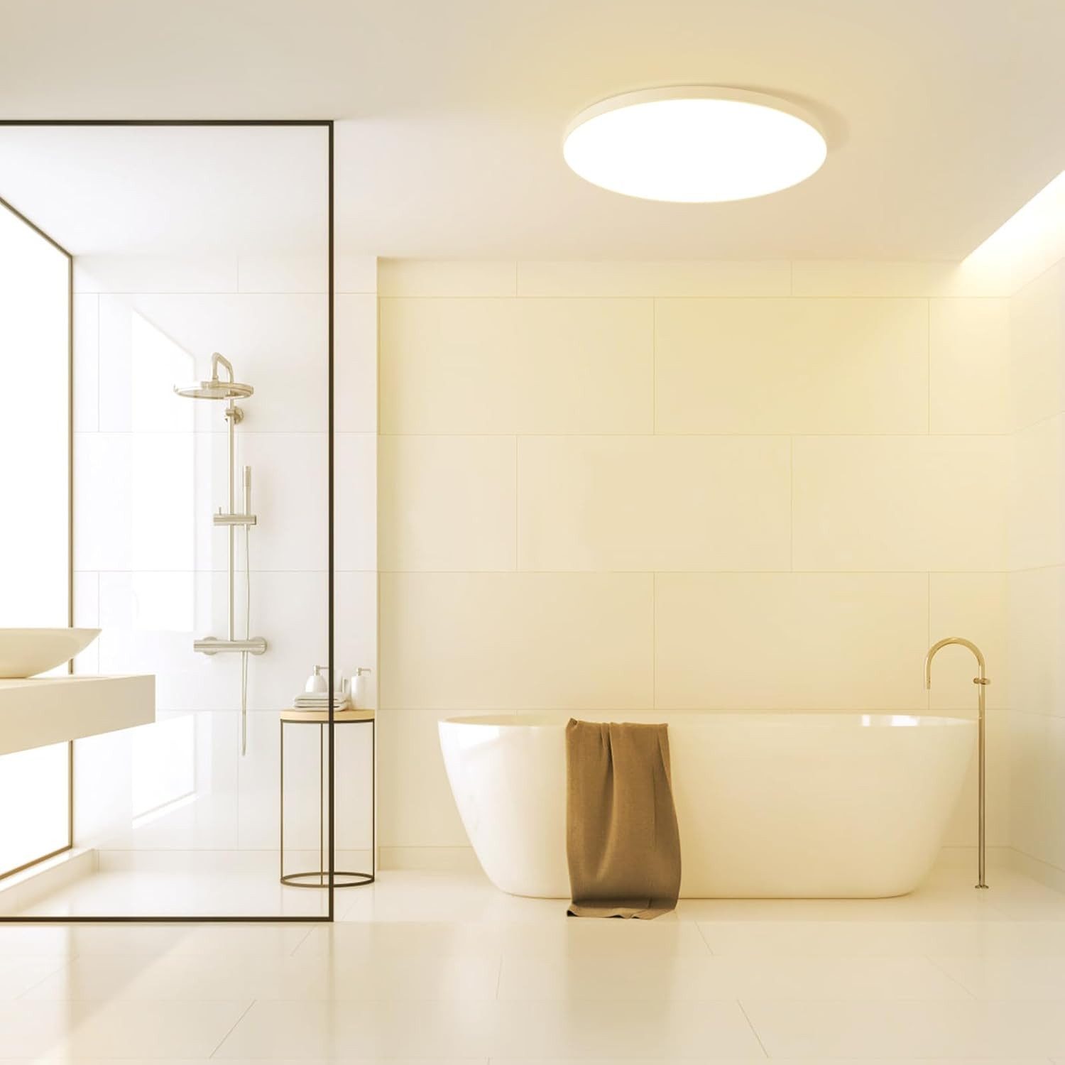 Nettlife LED Panel Badezimmer Rund Modern günstig online kaufen