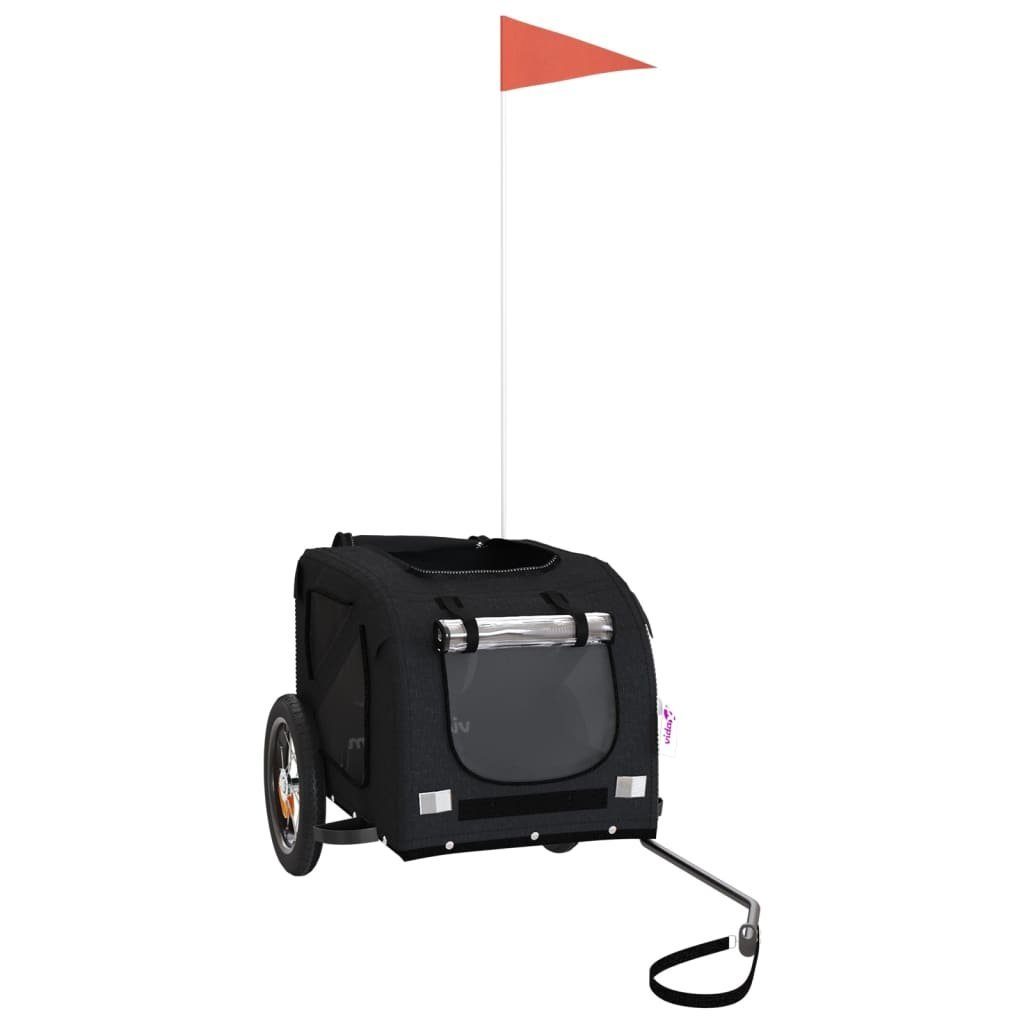 vidaXL Bicycle Dog Trailer 30 kg Bicycle Trailer for Dogs Black Oxford Fabric and Iron