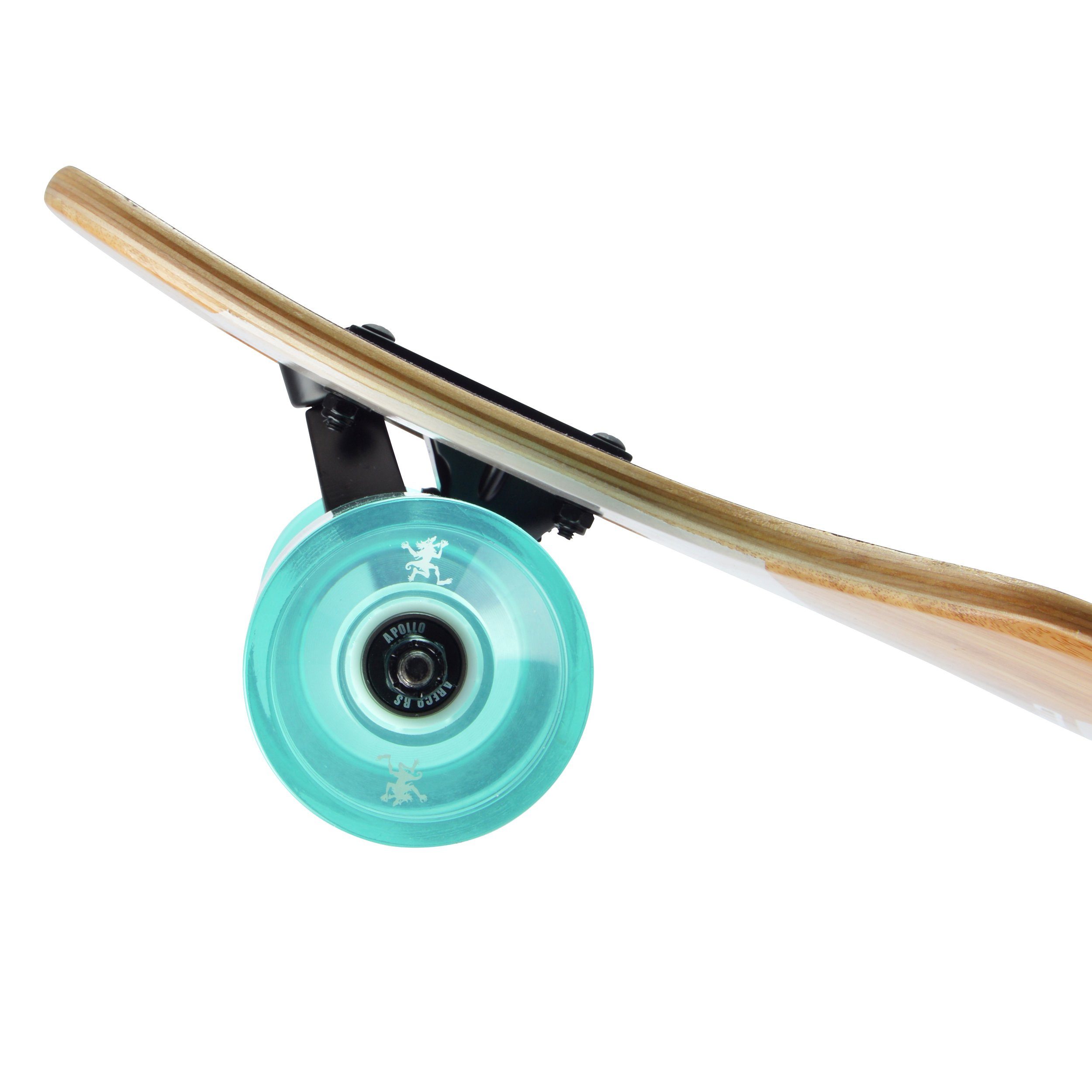 Apollo Longboard Twin Tip DT Longboard 39", aus Holz mehrlagig verleimt für Idealen Flex & Stabilität