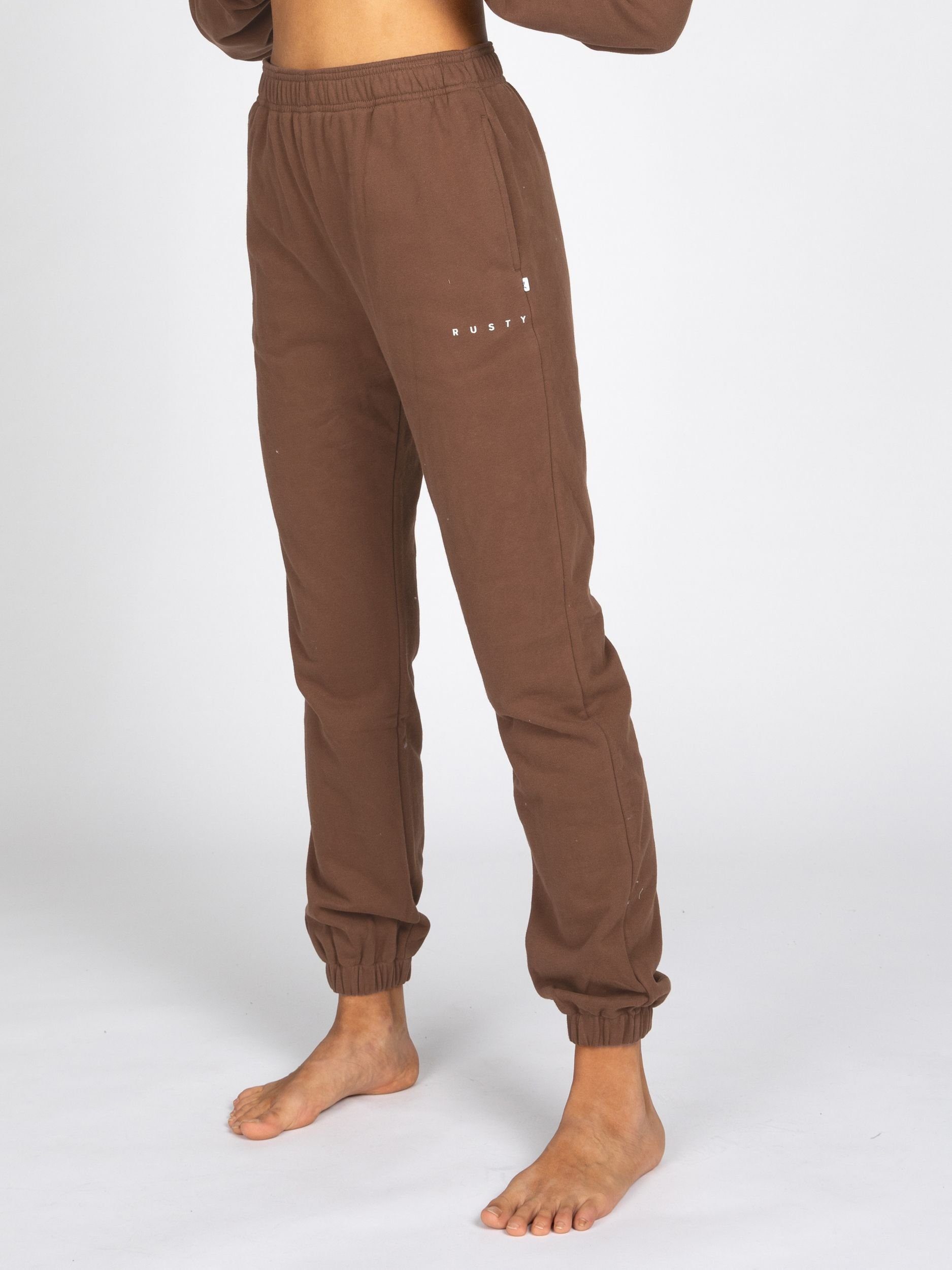 Rusty ELASTIC ESSENTIALS Jogginghose CUFF TRACKPANT Chocolate RUSTY