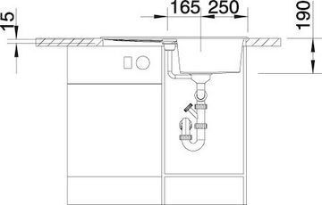 Blanco Granitspüle METRA 45 S, rechteckig, aus SILGRANIT®