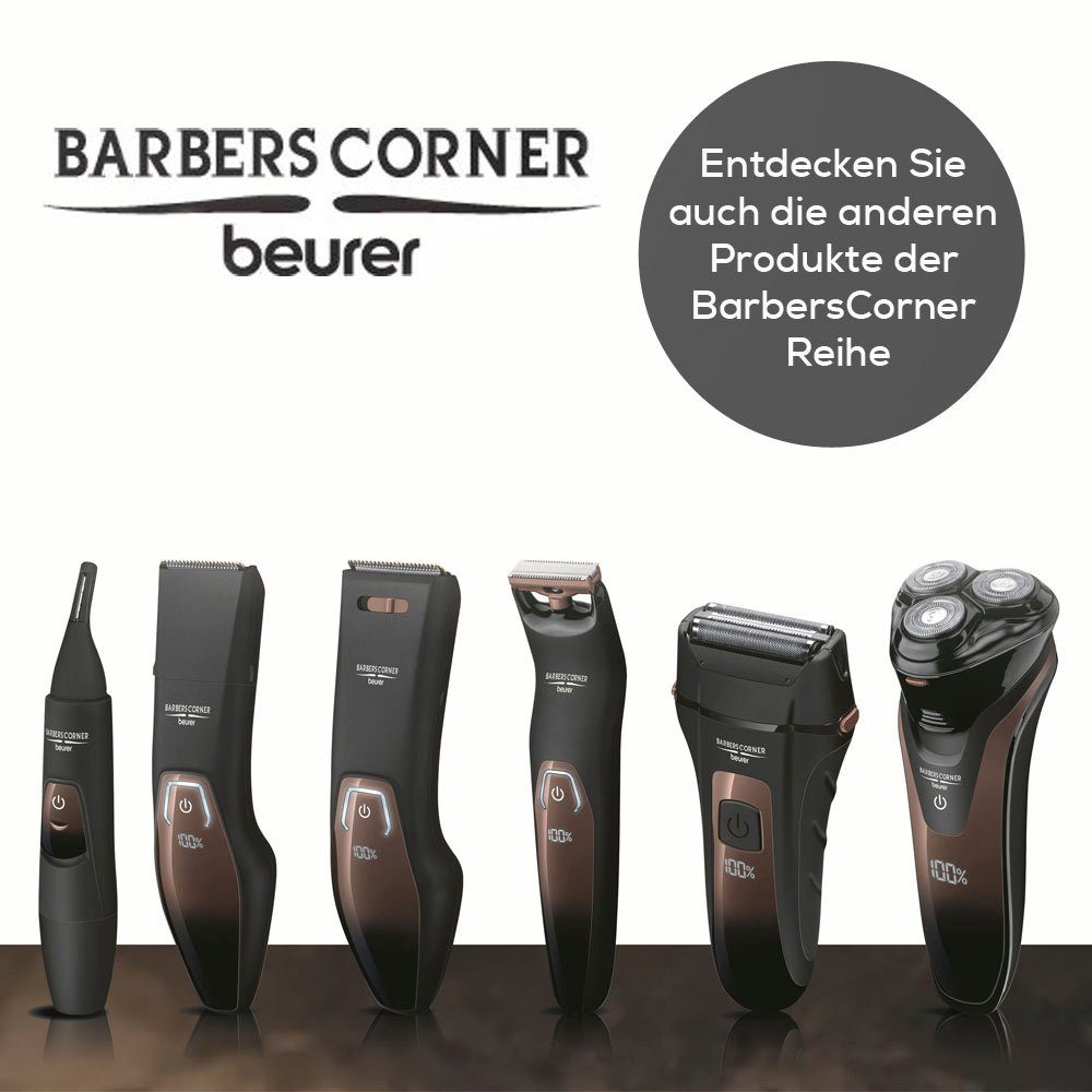 BEURER Elektrorasierer BarbersCorner HR 8000, wasserfest (IPX6) 1, Aufsätze