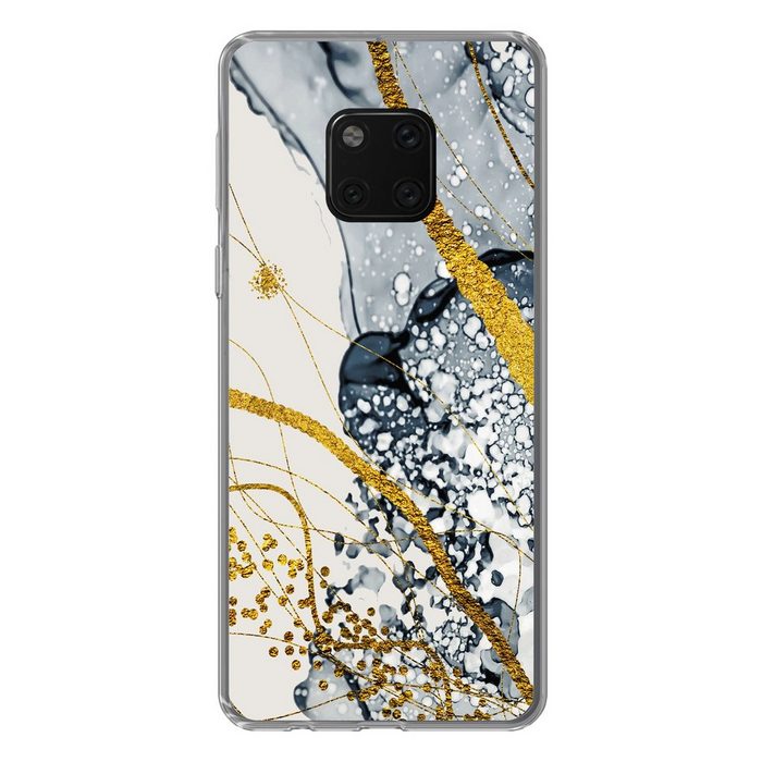 MuchoWow Handyhülle Abstrakt - Gold - Natur - Kunst Handyhülle Huawei Mate 20 Pro Handy Case Silikon Bumper Case