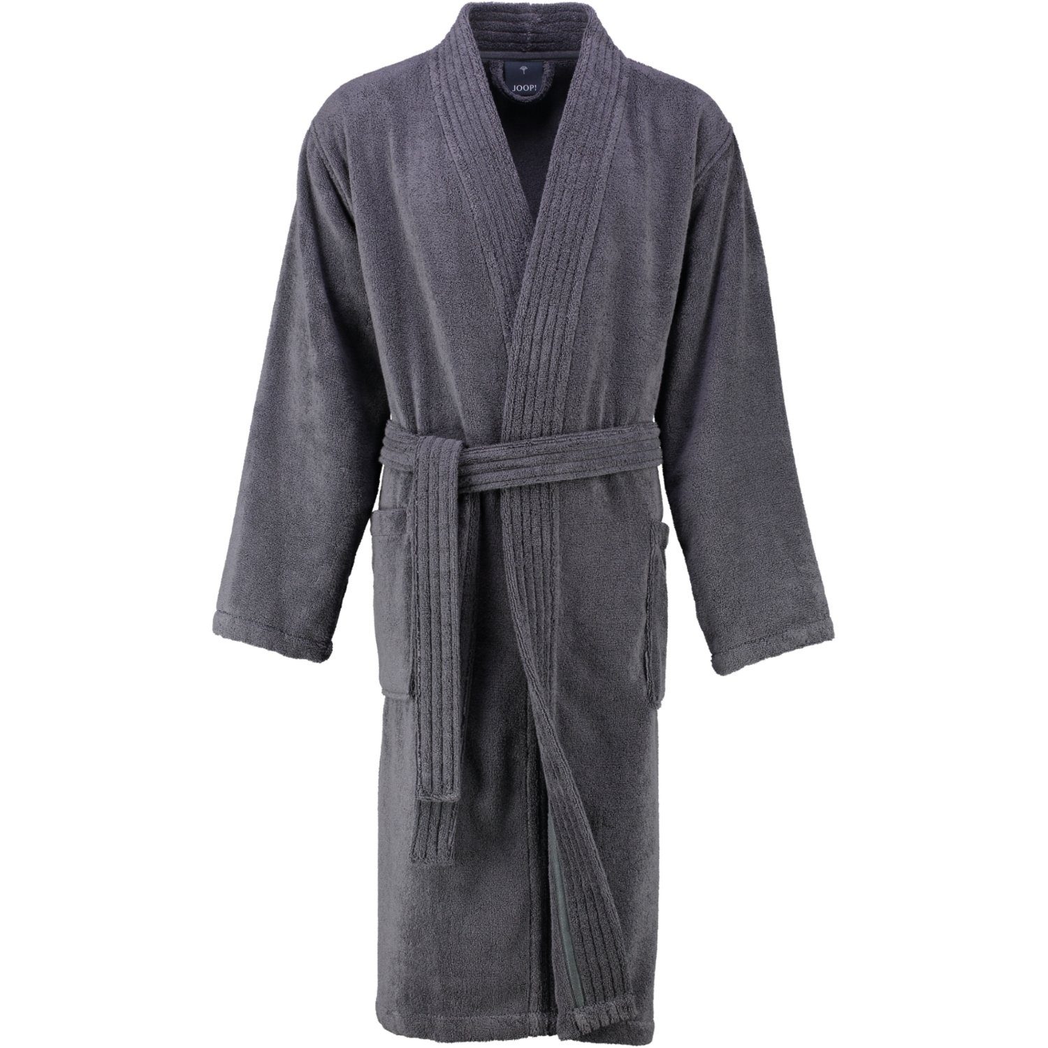 Joop! Herrenbademantel 1647 100% grau Kimono Kimono, Baumwolle Frottier