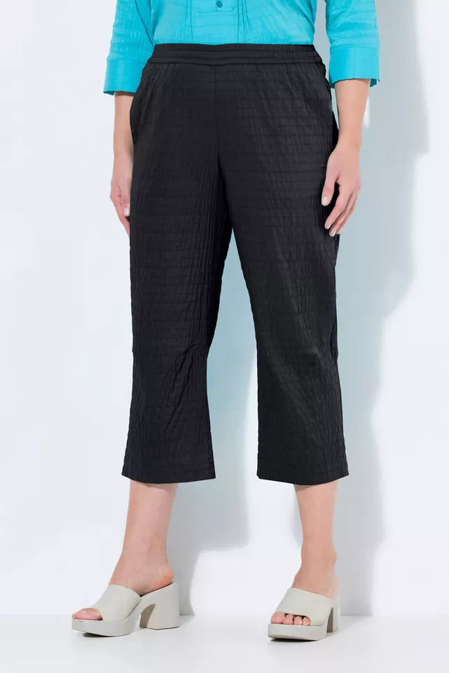 Ulla Popken 7/8-Hose 7/8-Hose Ruby geformtes Knie gerades Bein