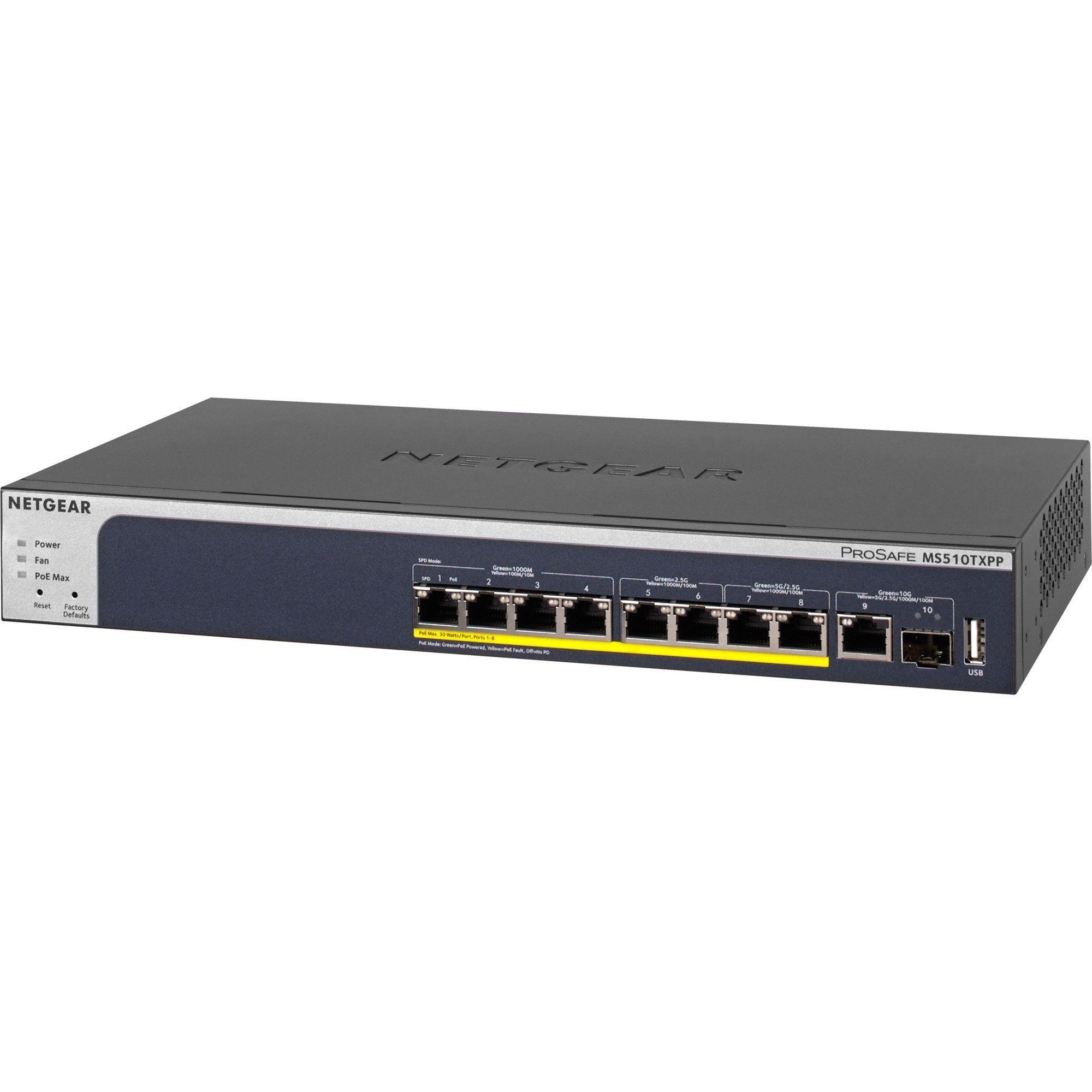 NETGEAR Netgear MS510TXPP, Switch, (Multi-Gigabit, SFP+, Netzwerk-Switch