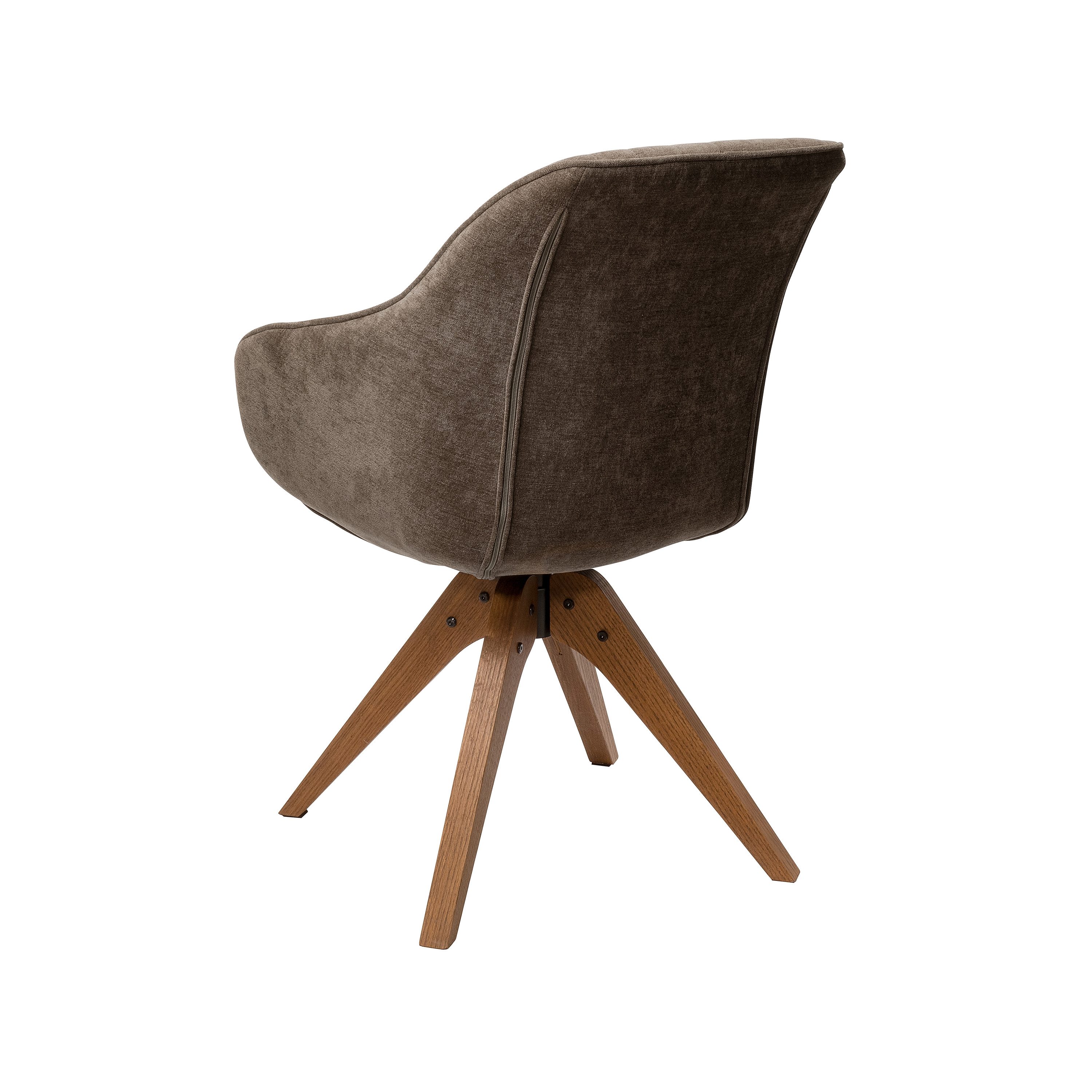 Art Leon Esszimmerstuhl CC001 (Esszimmerstühle Drehbar Baumwollleinenstuhl Polsterstuhl mit Armlehnen Eichenholzbeine Farbe in Grau/Blau/Beige), 360 Grad Drehbar Schreibstuhl Sitzfläche 43x42cm 1 Stück Küchestuhl