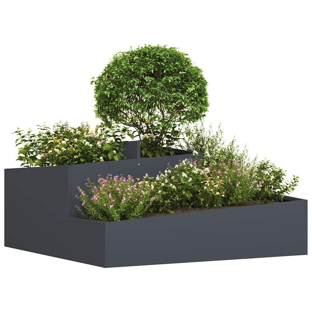 vidaXL Blumentopf Garten-Pflanzgefäß Anthrazit 100 x 100 x 50 cm (1 St)