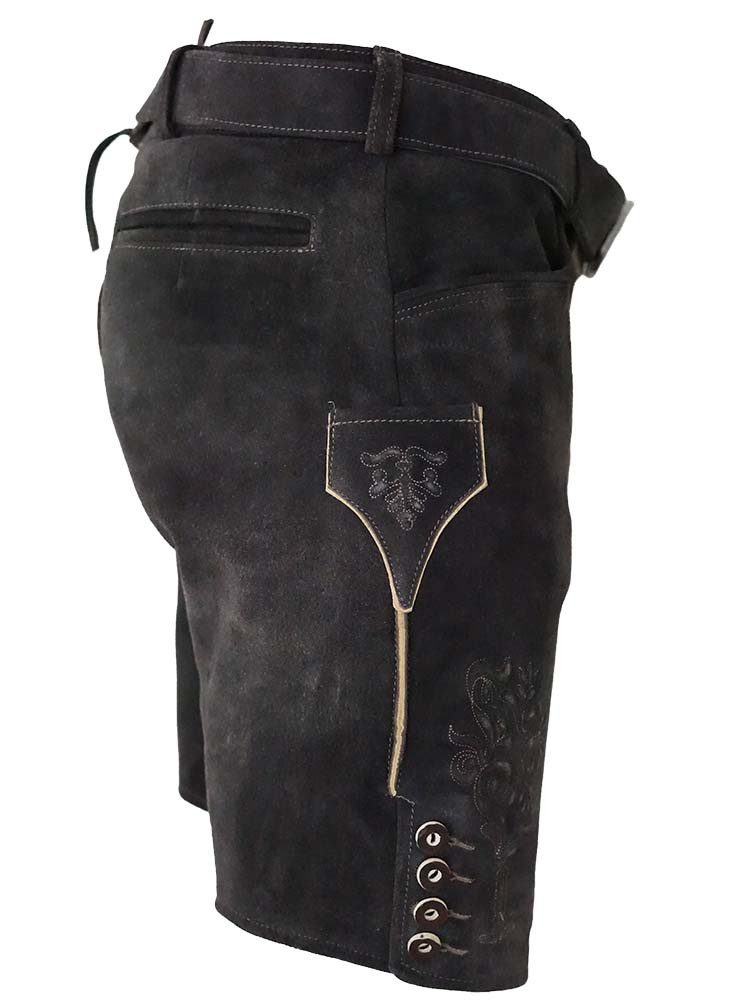 Spieth & Wensky Trachtenlederhose Lederhose Kronplatz nero stein