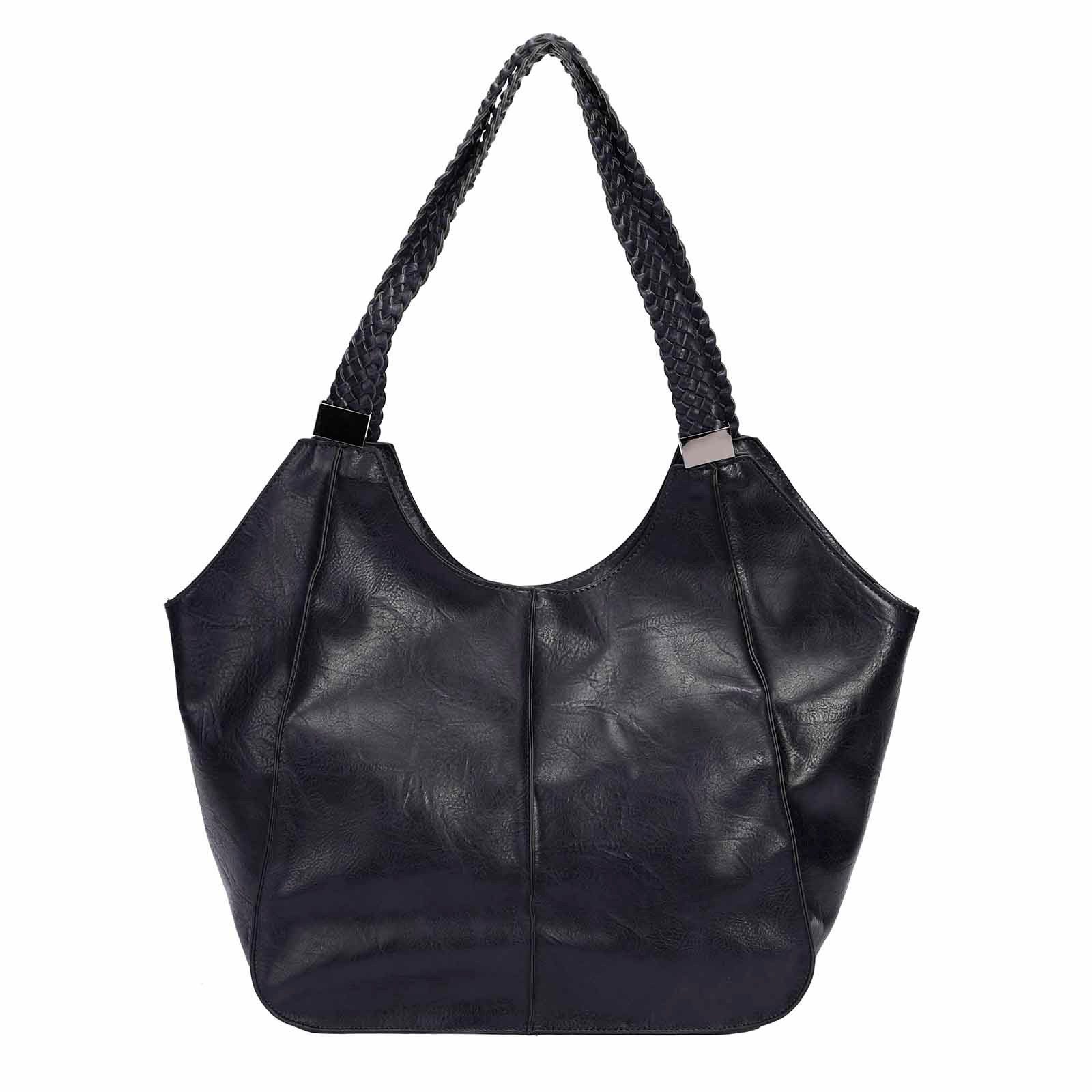Schultertasche Damen XXL FLECHTOPTIK Hand-Tasche Shopper Businesstasche Workbag