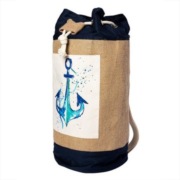 ANEMOSS Strandtasche Anemoss Marine Collection Anchor Jute Tasche (1-tlg)