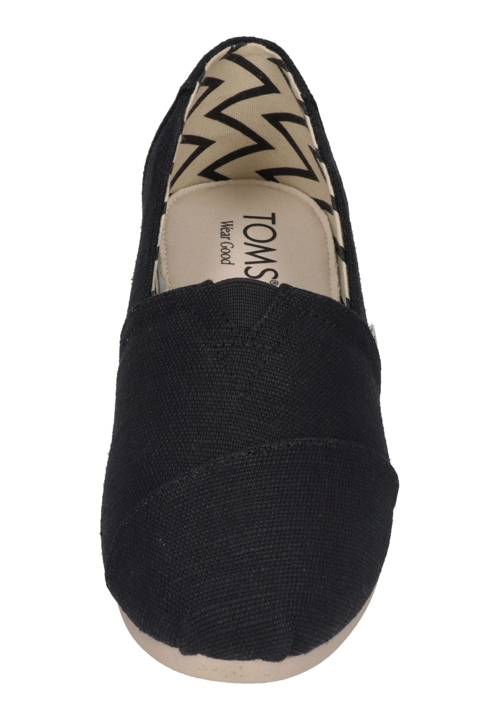 TOMS ALPARGATA Espadrille Black Heritage Canvas