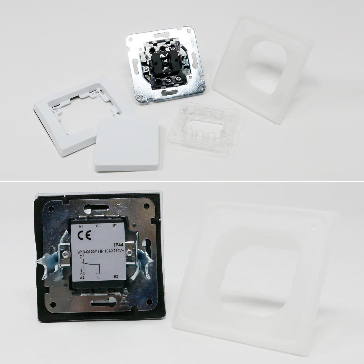 ChiliTec DELPHI Set "Feuchtraum M", 5-teilig, weiß, IP44 Unterputzschalter