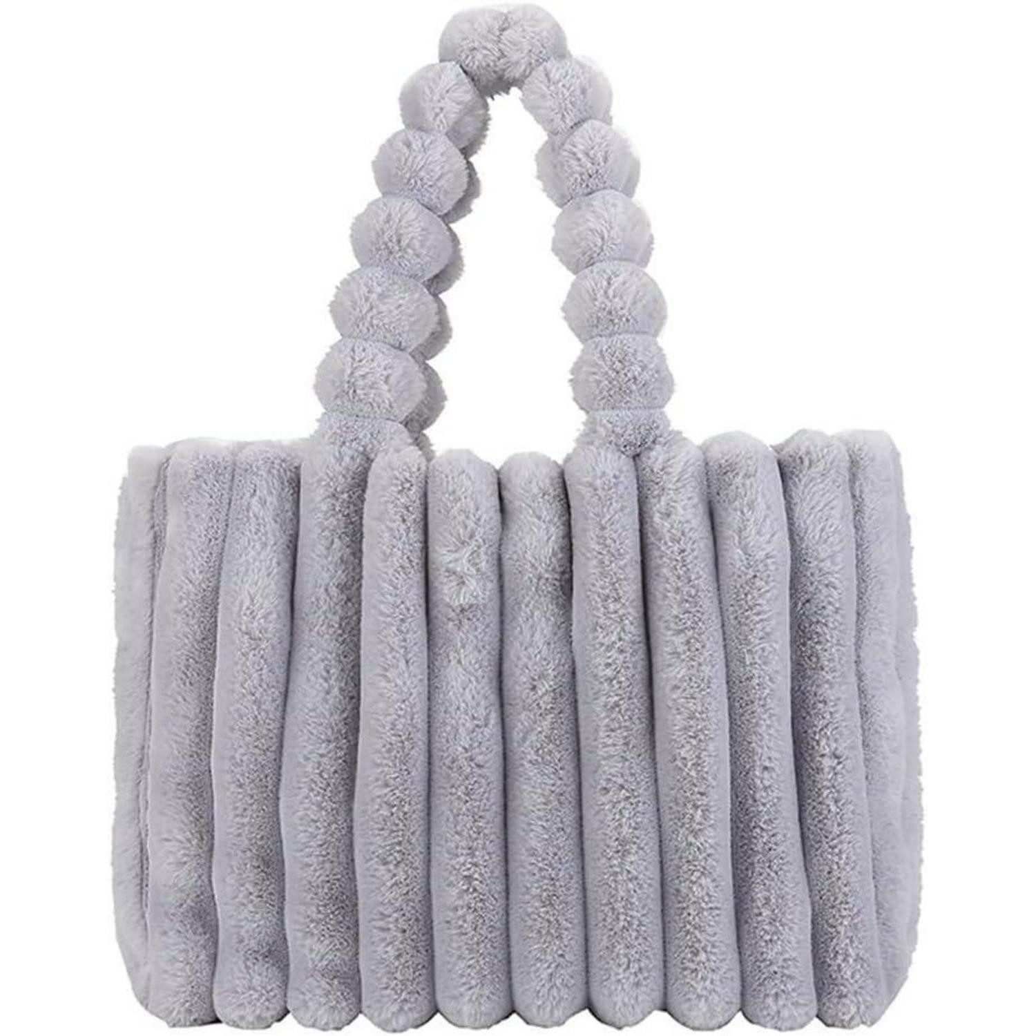 LuxusKollektion Henkeltasche Handtasche Plüsch Umhängetasche Hobo Shopper D günstig online kaufen