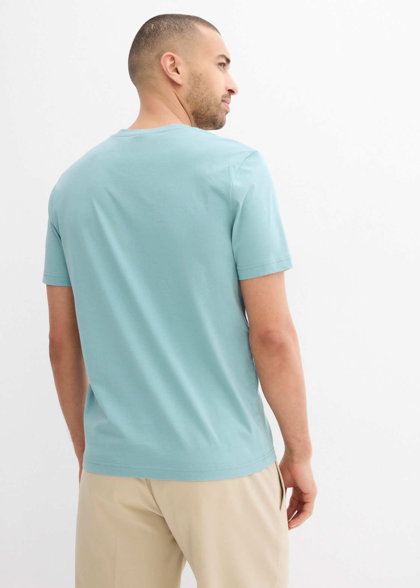 bonprix T-Shirt (Packung, 3-tlg., 3er) Regular Fit, Kurzarm, für den Alltag, aus Baumwolle und Viskose