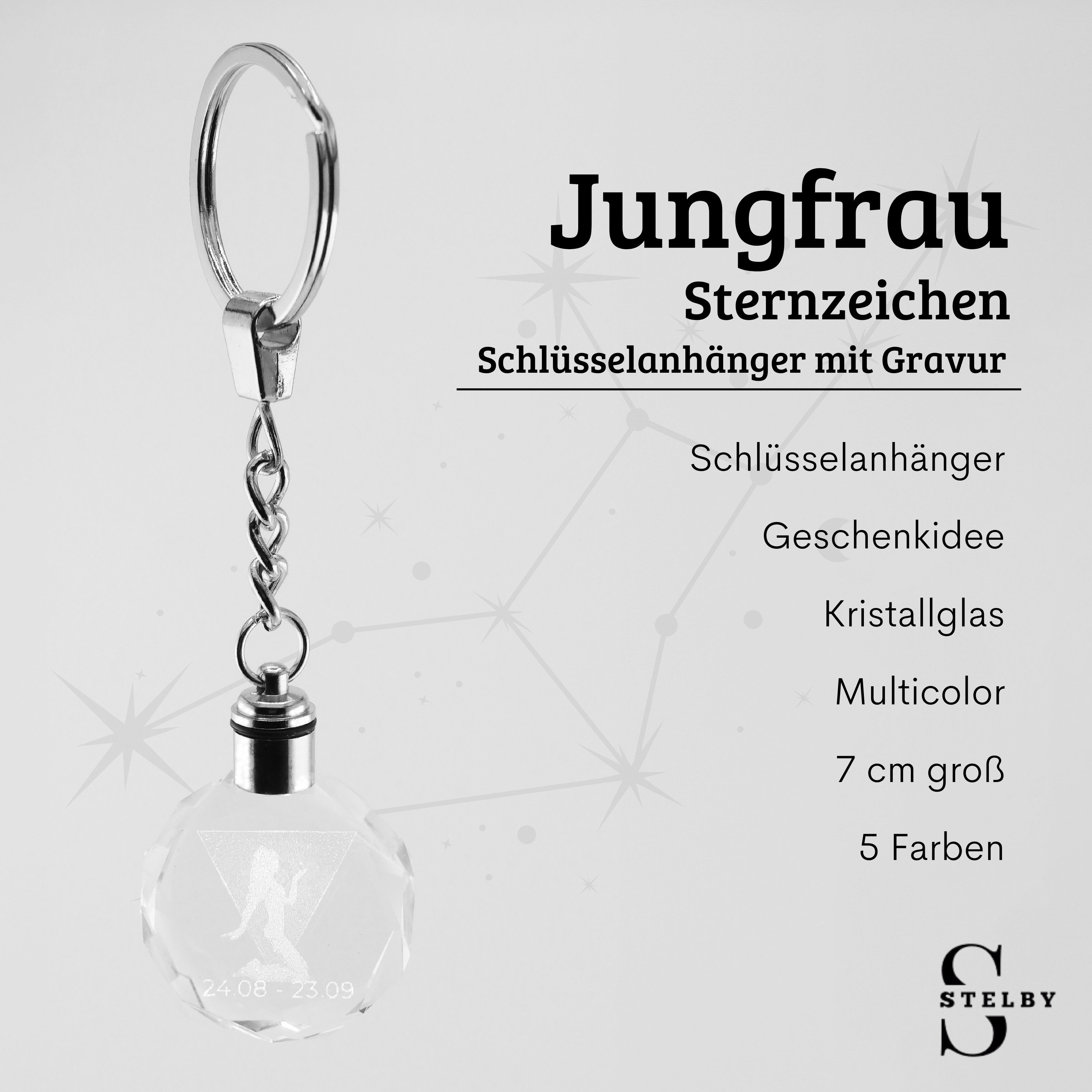 Stelby Schlüsselanhänger Jungfrau Sternzeichen Schlüsselanhänger Multicolor günstig online kaufen