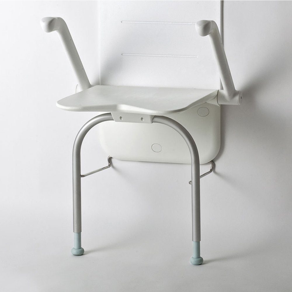 ETAC Dusch-Toilettenrollstuhl Etac Relax Duschklappsitz mit Armlehnen und Stützb