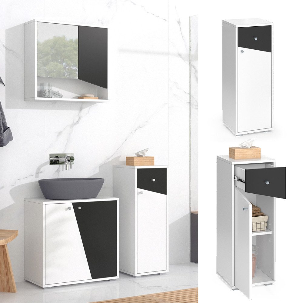 Vicco Midischrank Irida, Weiß/Anthrazit, 30 x günstig online kaufen