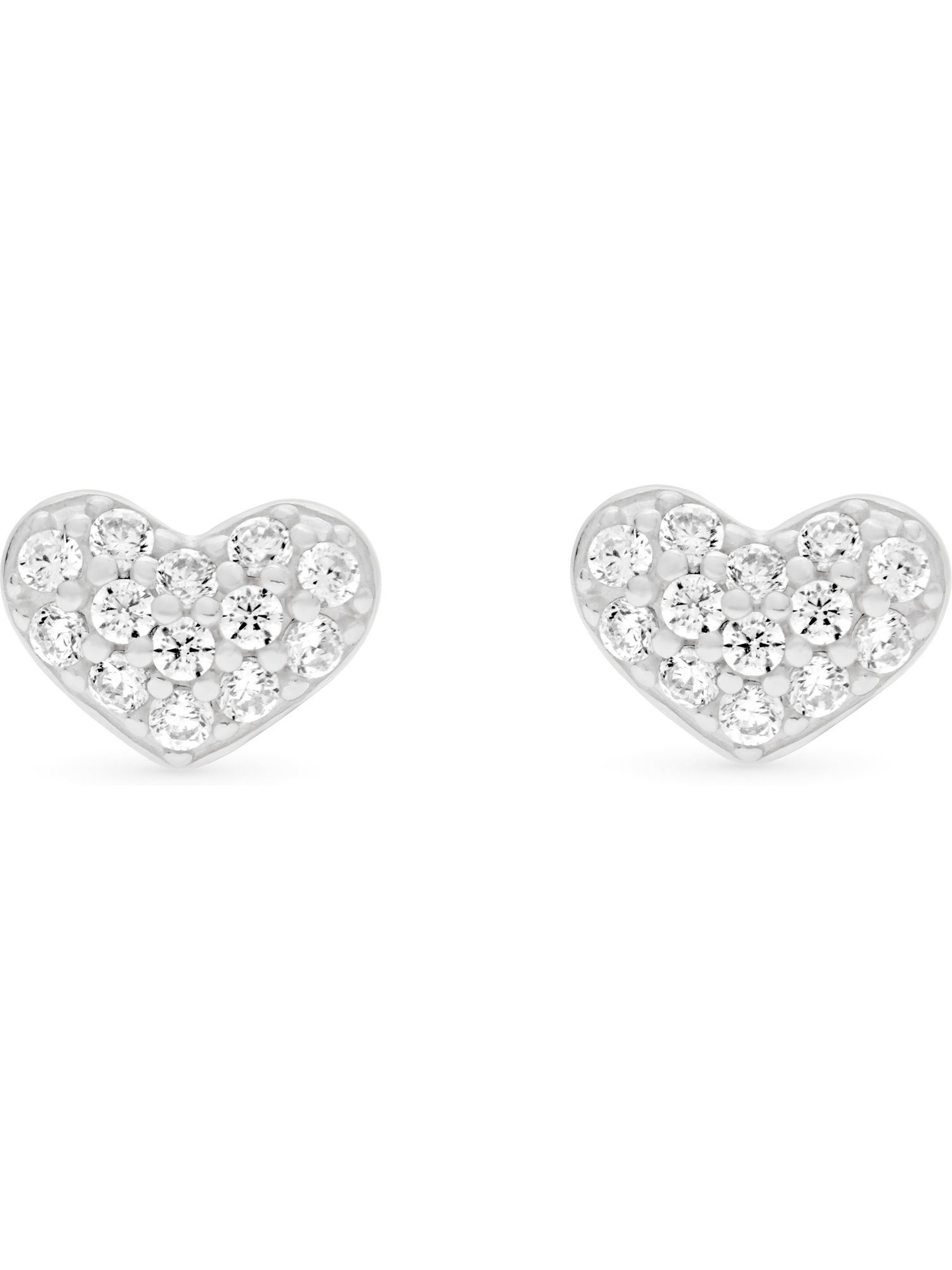 FAVS Paar Ohrhänger FAVS Damen-Ohrhänger 925er Silber 26 Zirkonia Herz