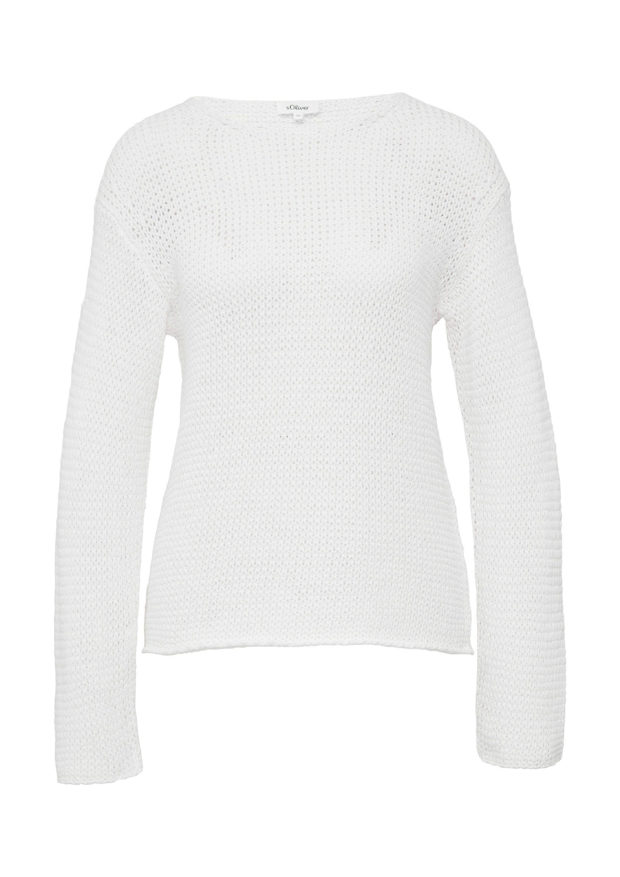 s.Oliver Longpullover Strickpullover Locker gestrickter Pullover mit Rundha günstig online kaufen
