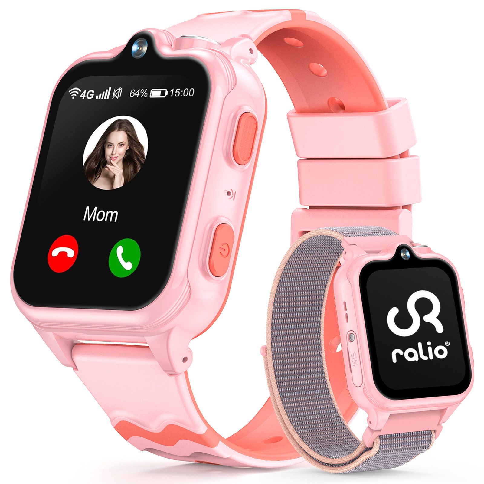 Ralio R5 Ultra 2026 4G Smartwatch Kinder mit GPS, 2+16 GB Großem Speicher Smartwatch (2MP Front + 5MP Rück, mehrere Sportmodi cm/1,72 Zoll) 900mAh Akku, SOS, Schulmodus, Perfekte Geschenke für Kinder – Sicherheit & Freiheit im Alltag.
