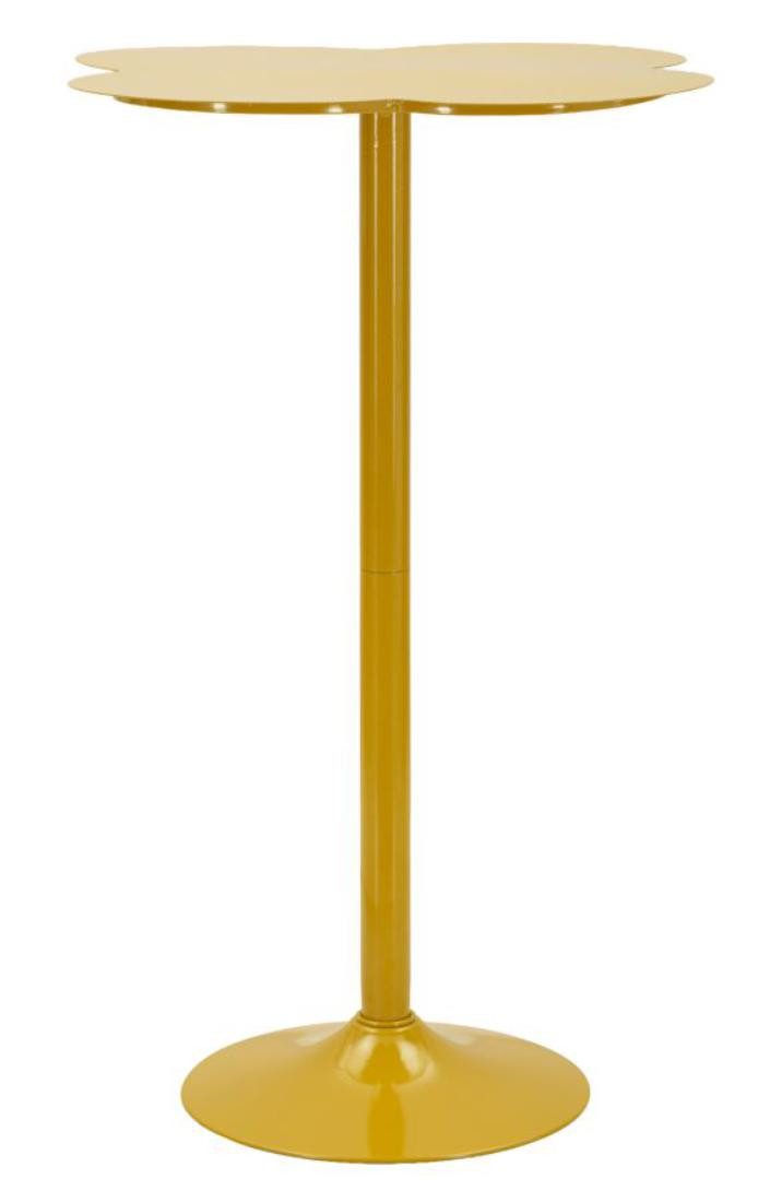 Natur24 Esstisch Clox Bartisch 60 x 60 x 103 cm Metall Gelb