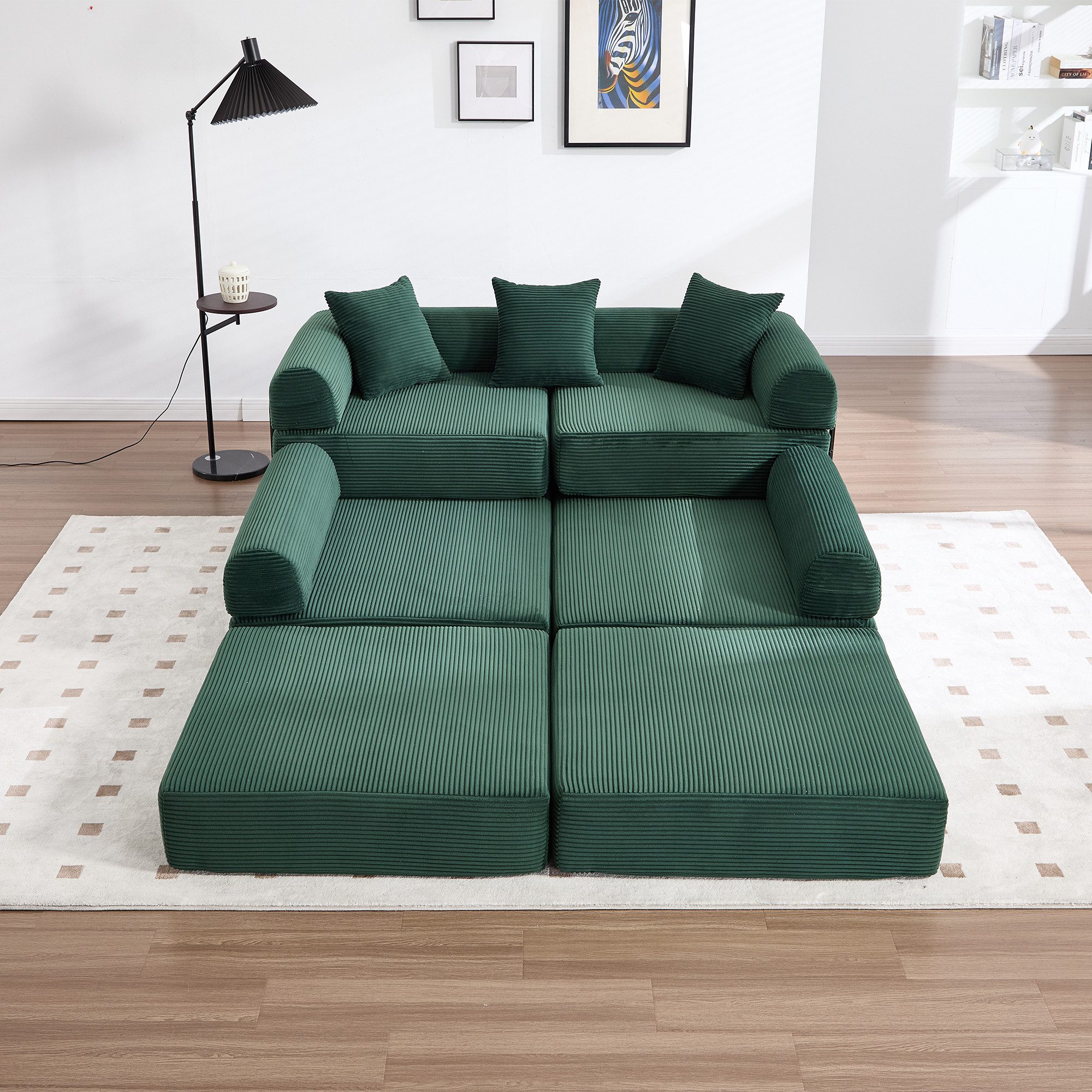 OKWISH Sofa Familiensofa Loungesofa, mit Stauraum und modularer Funktion, individuell kombinierbare Module