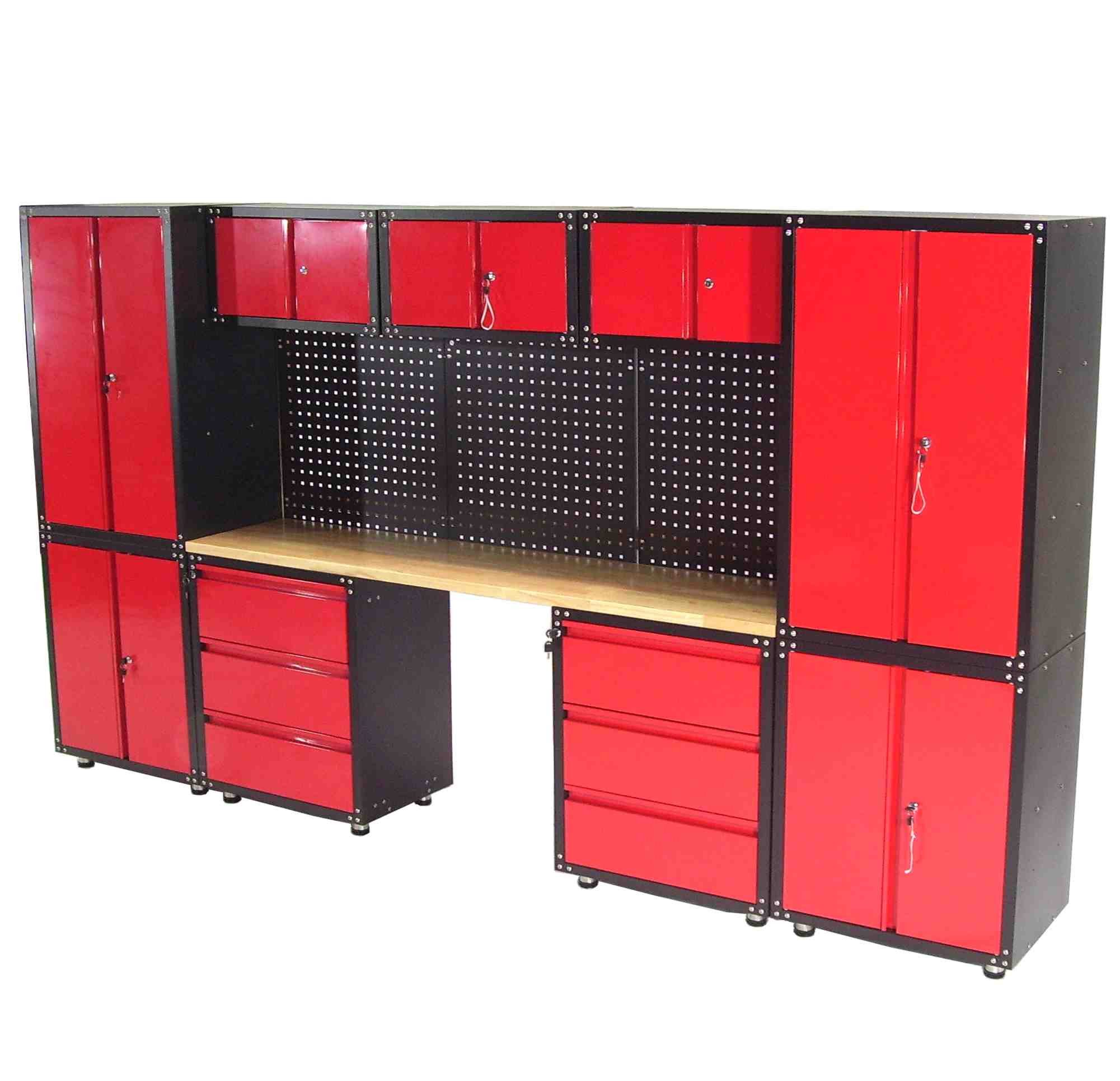 Apex Werkstatt-Set Werkstatt Schranksystem 13-teilig Werkbank Werkstattschrank 57065, (1-tlg)