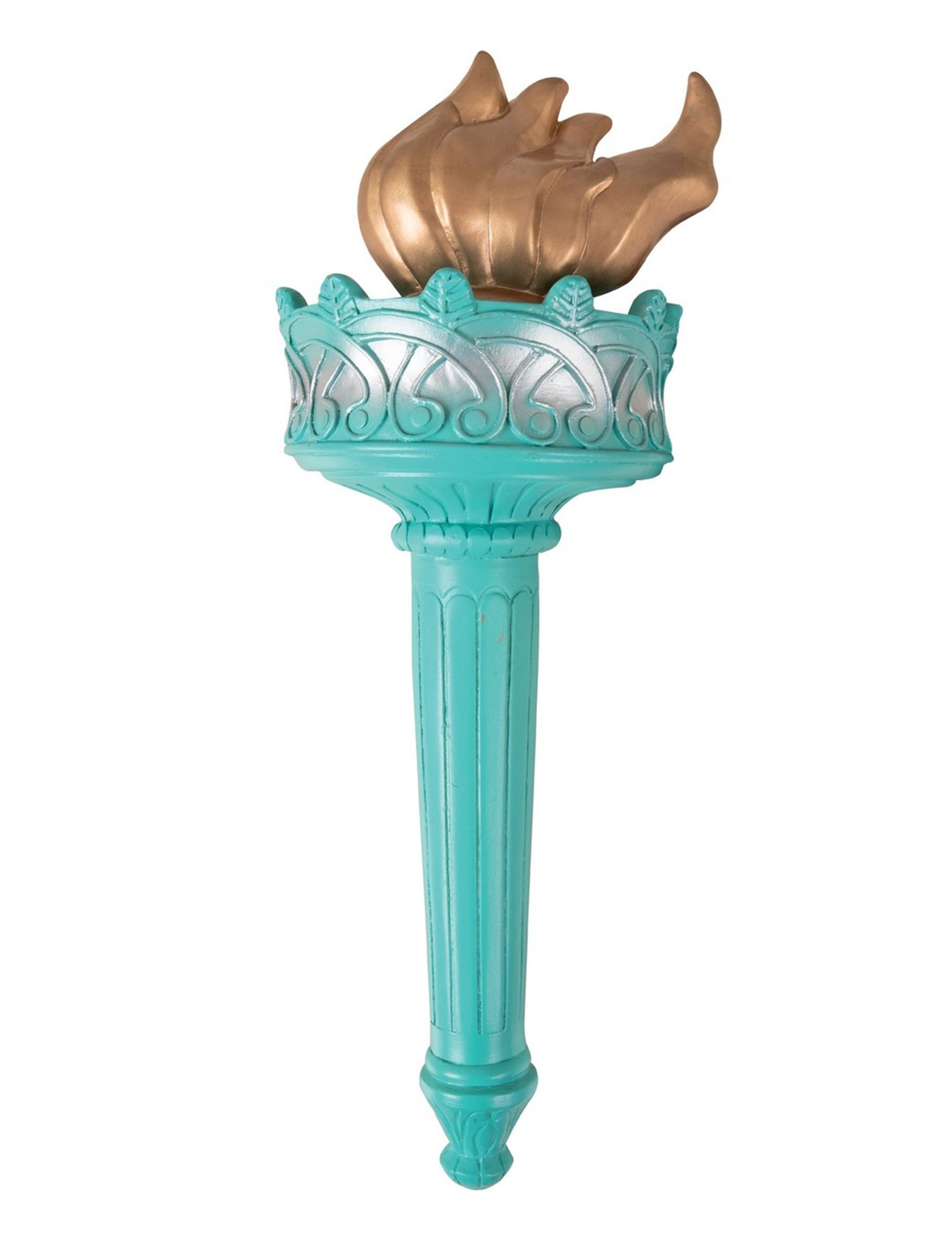 p`tit clown Kostüm Fackel der Freiheitsstatue Kostüm-Accessoire blau-goldfarben 30 cm