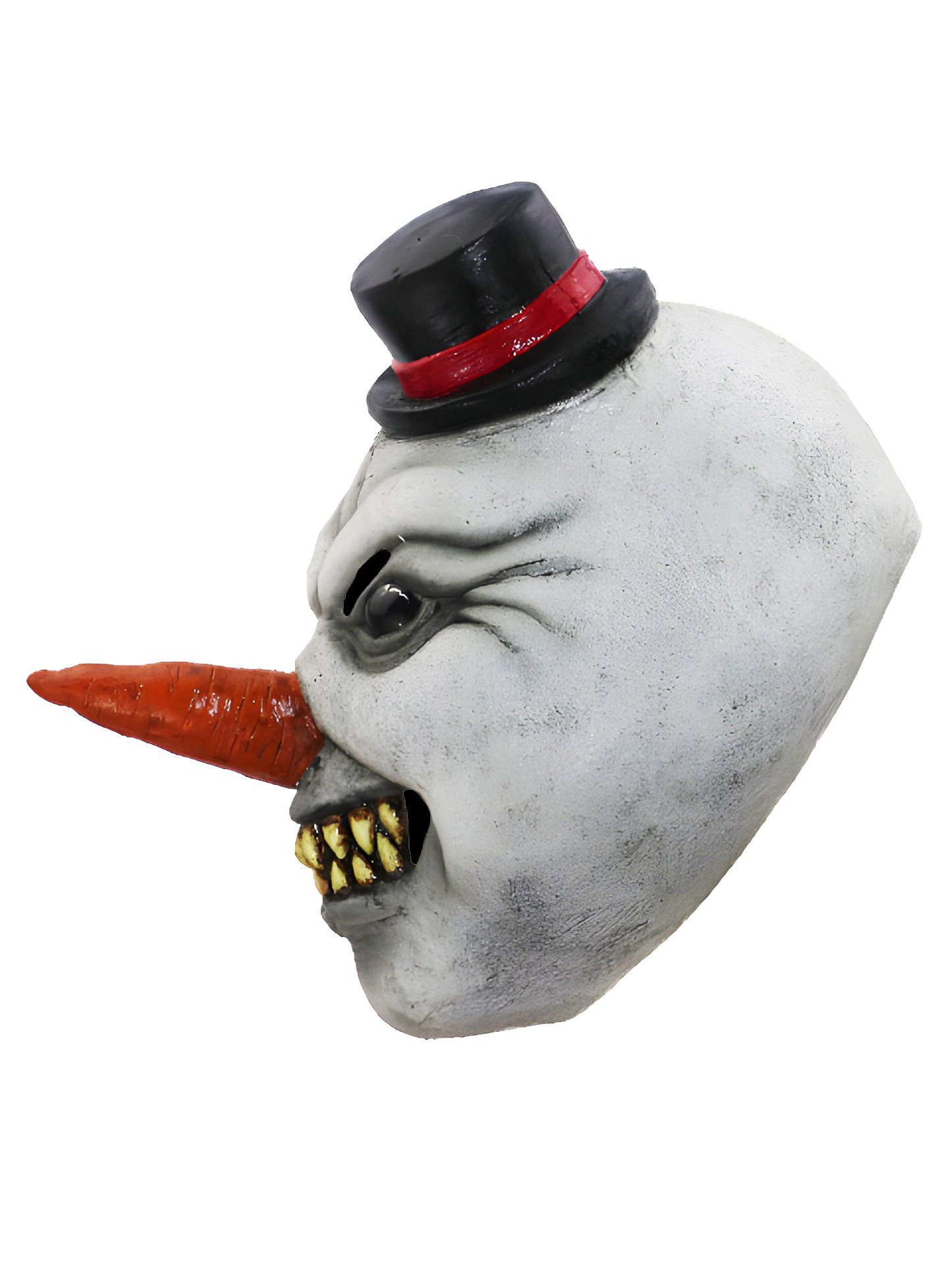 Ghoulish Productions Verkleidungsmaske Bissiger Schneemann Maske, Kaltes Weiß mit bösem Blut