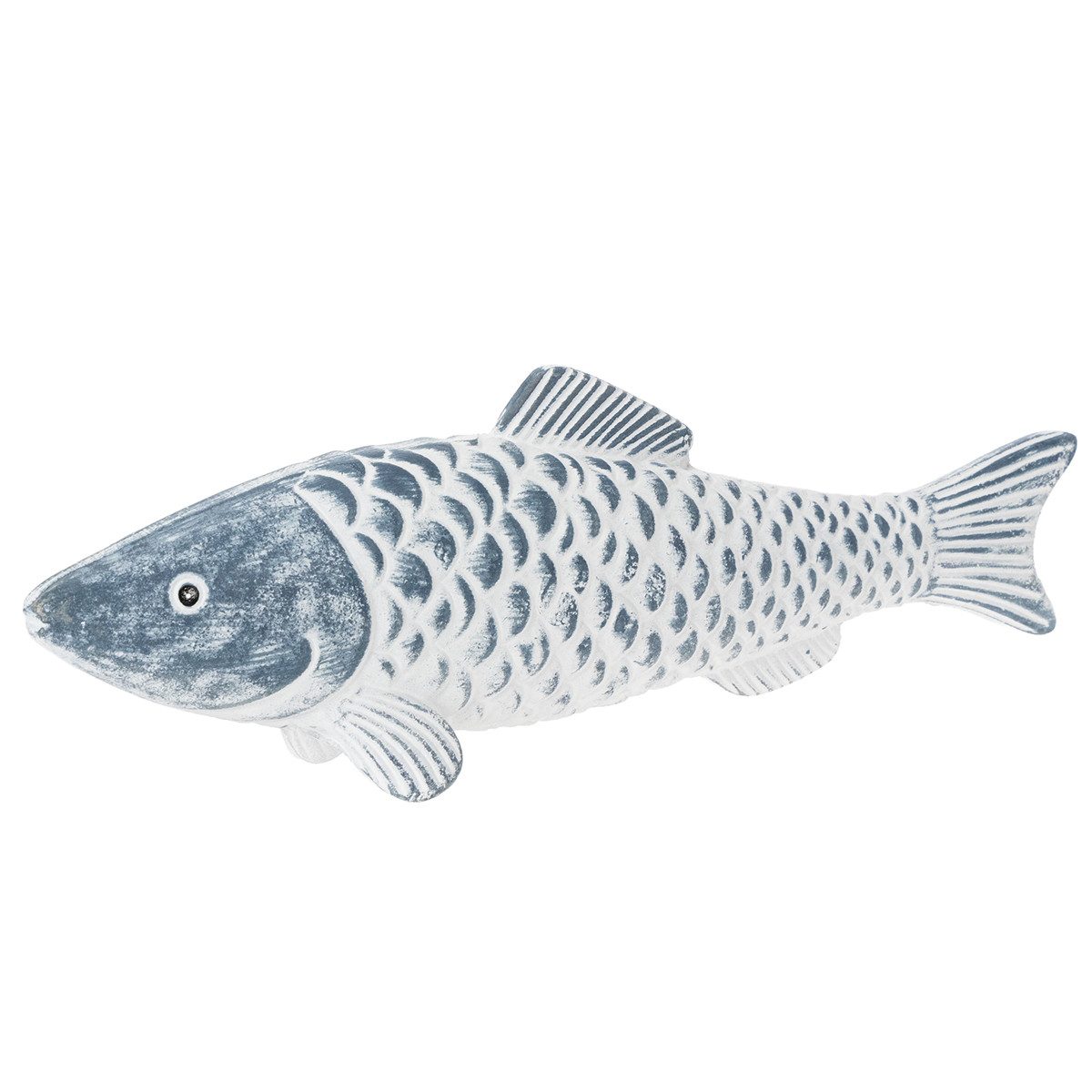 Posiwio Dekofigur Maritime Fischfigur aus Holzmehl für stilvolle Deko-Ideen