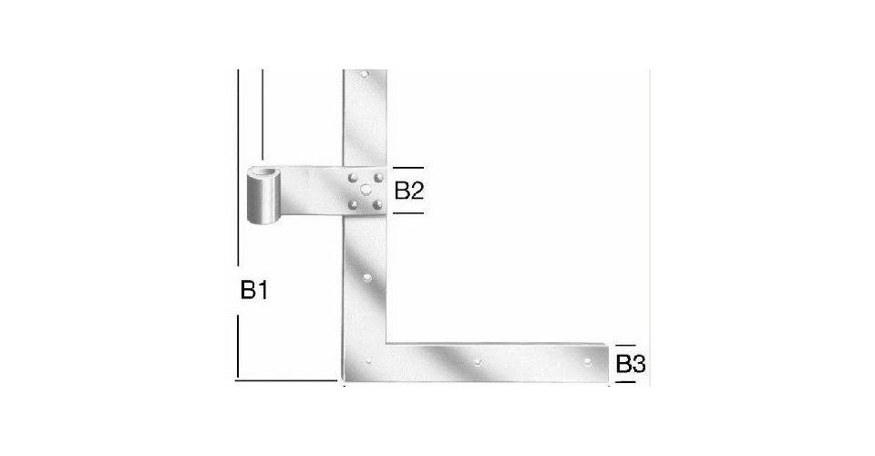 Vormann WC-Deckel-Scharnier Vormann Winkelband 25 x 20 cm