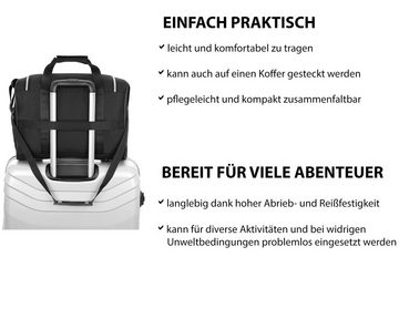 Granori Reisetasche 40x30x25 cm Flugzeug Handgepäck für Eurowings – leicht & max. Platz (Modell ET2), mit abschließbarem Fach und verstellbarem Schultergurt, 30 l Volumen