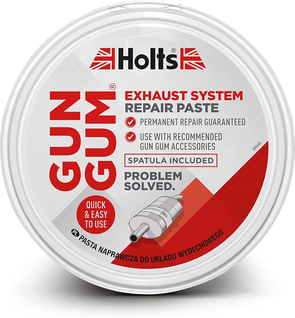 Holts Reparaturmasse Holts Gun Gum Auspuff Schalldämpfer Reparatur Paste  Dichtmasse, 200g asbestfrei, Abmessungen: (L x B x H): 10,5 x 2,5 x 10,5 cm