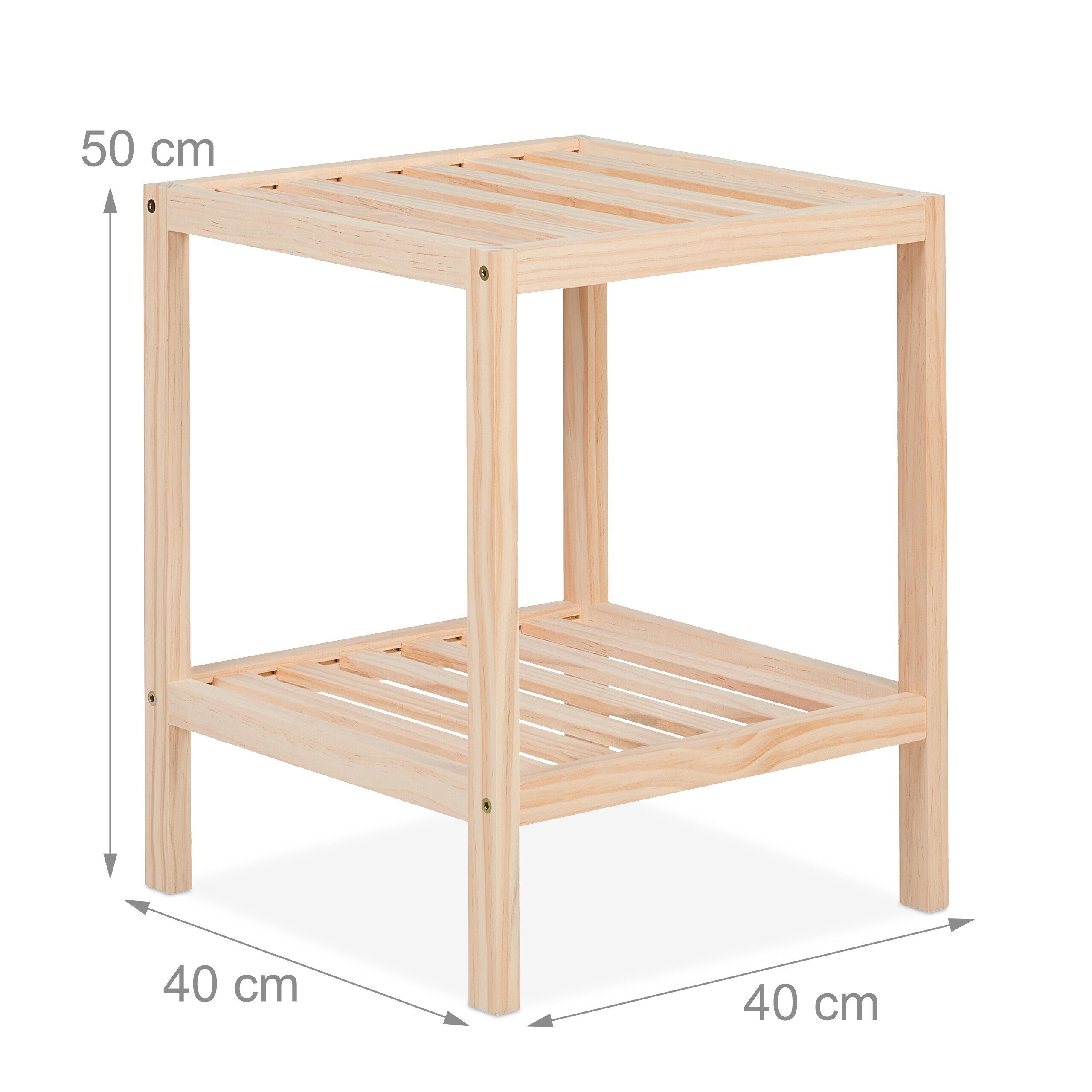 relaxdays Beistelltisch aus Holz (1-St) – Bild 4 von 5