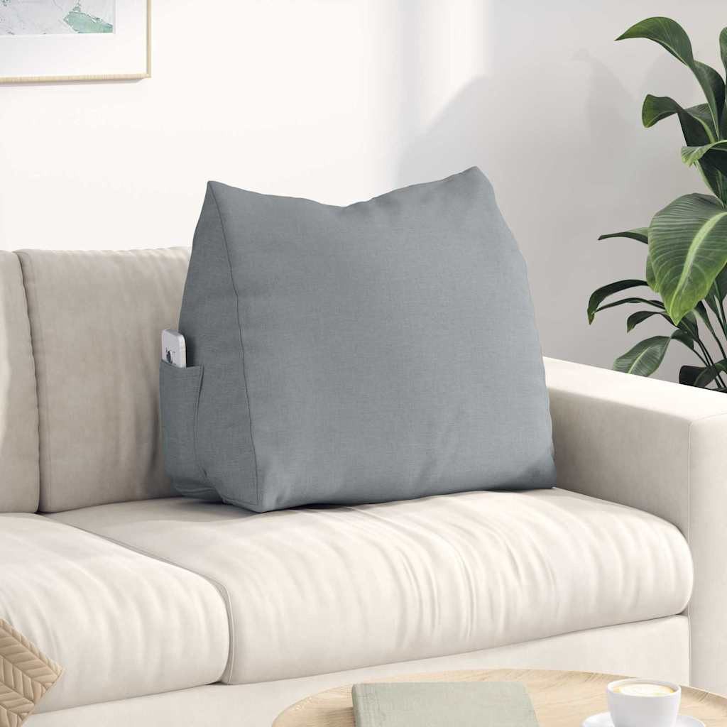 vidaXL Rückenkissen Rückenkissen Hellgrau 60 x 20 x 50 cm Stoff, 1-tlg.