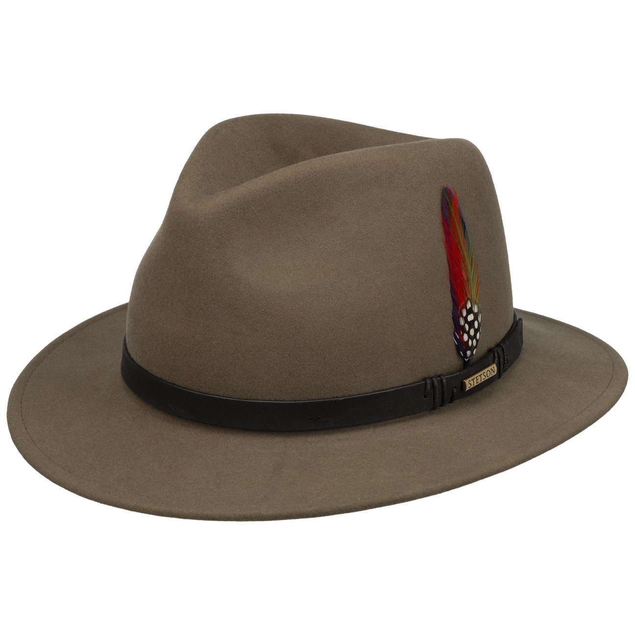Stetson Filzhut (1-St) Wollfilzhut mit Lederband