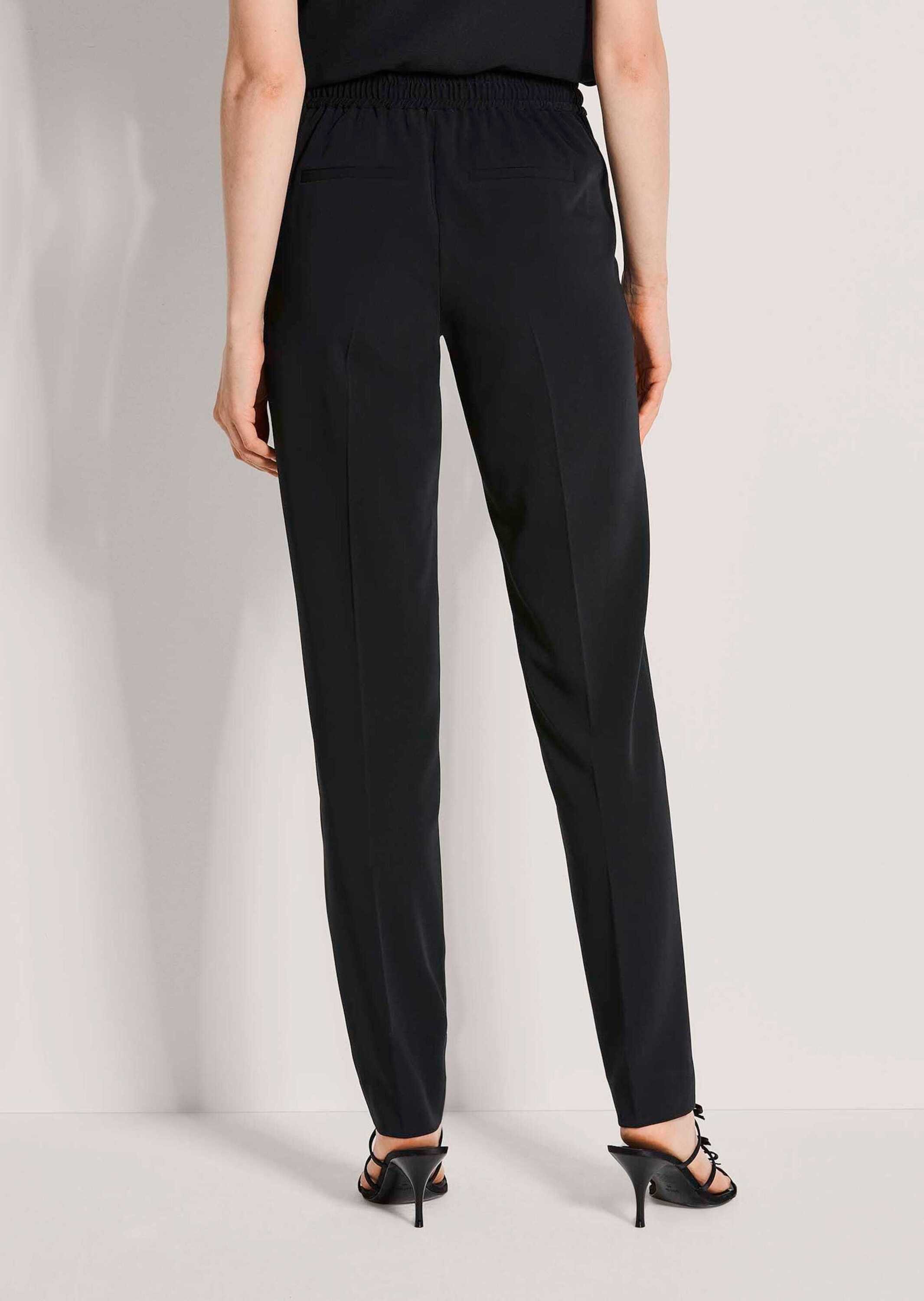 MADELEINE Jogger Pants Kurzgröße: Schlupfhose mit Bindeband Jerseyhose mit Schlupfbund, Taschen, Bügelfalten und Knöchellänge