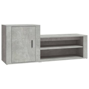 furnicato Schuhschrank Betongrau 130x35x54 cm Holzwerkstoff