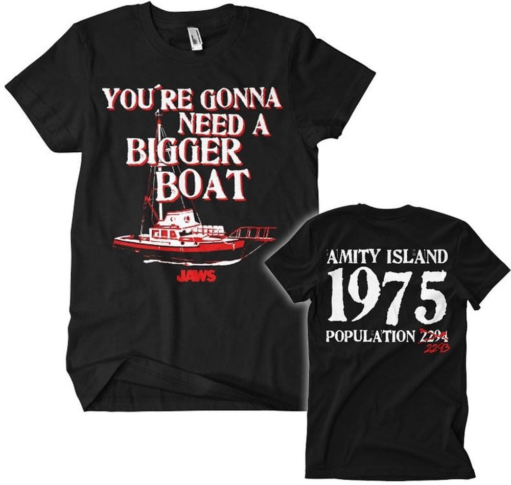 Jaws T-Shirt Bigger Boat Big Tall T-Shirt