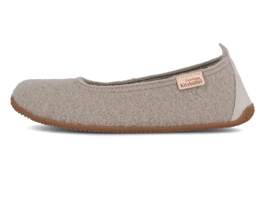 Living Kitzbühel Damen Ballerina uni, pumice Hausschuh temperaturregulierend