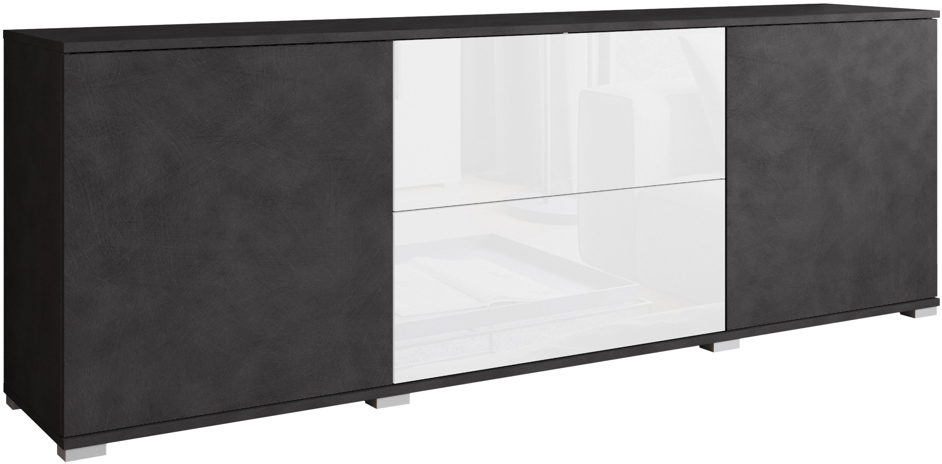 matera anthrazit/ weiß Hochglanz