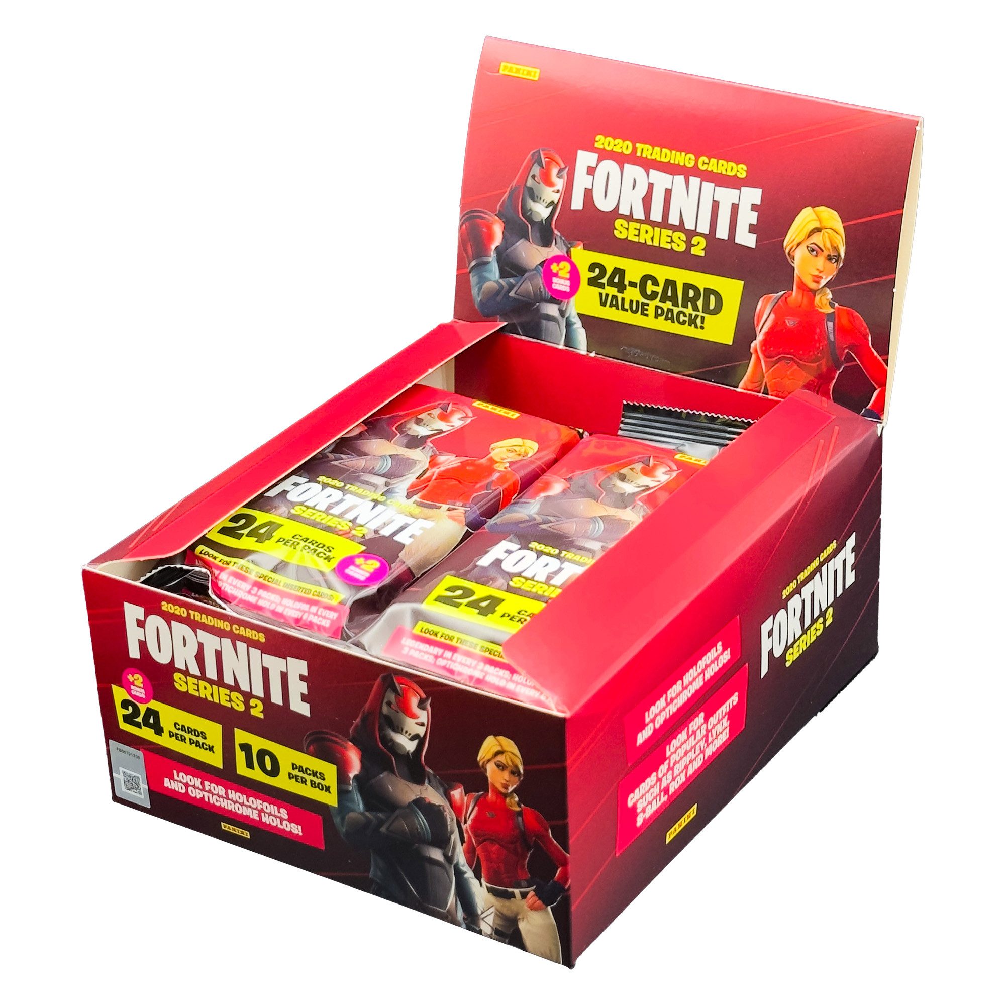 Fortnite Sammelkarte Fortnite 2020 Serie 2 -Trading Cards- 1 Fat Pack Display(10 Fat Packs)