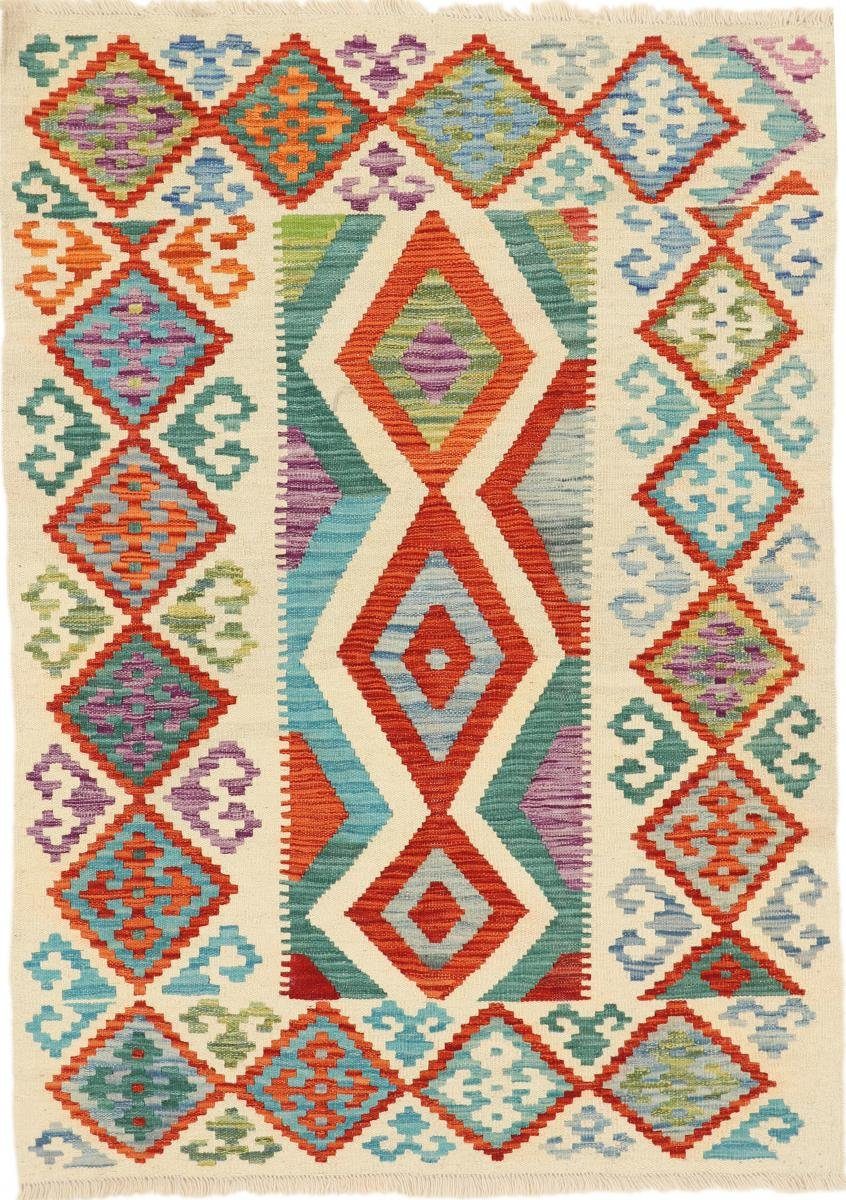 Orientteppich Kelim Afghan 108x151 Handgewebter Orientteppich, Nain Trading, rechteckig, Höhe: 3 mm
