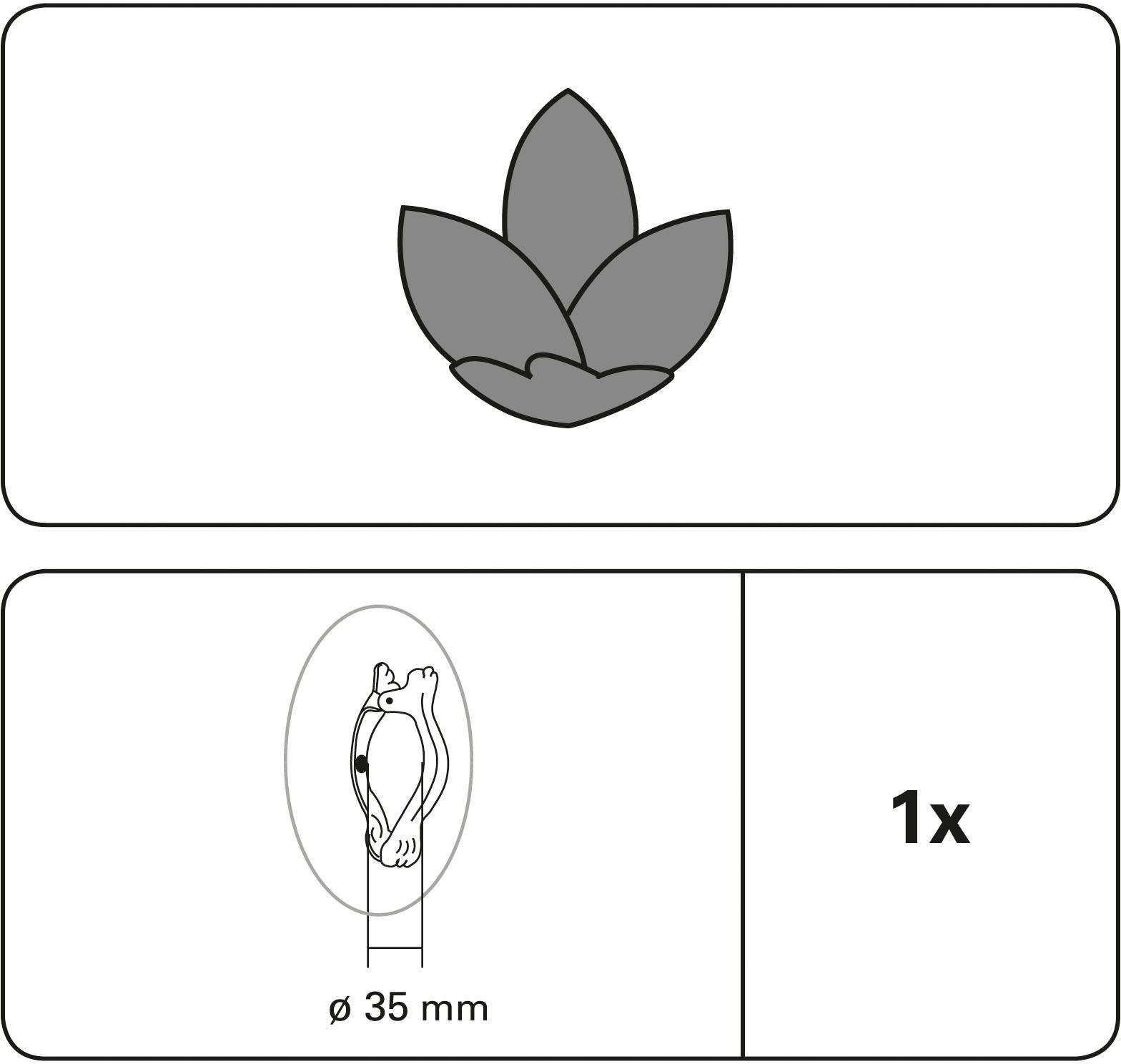 GARDINIA Dekoklammer Flower, (1-St), für Dekorationen von Stoffe