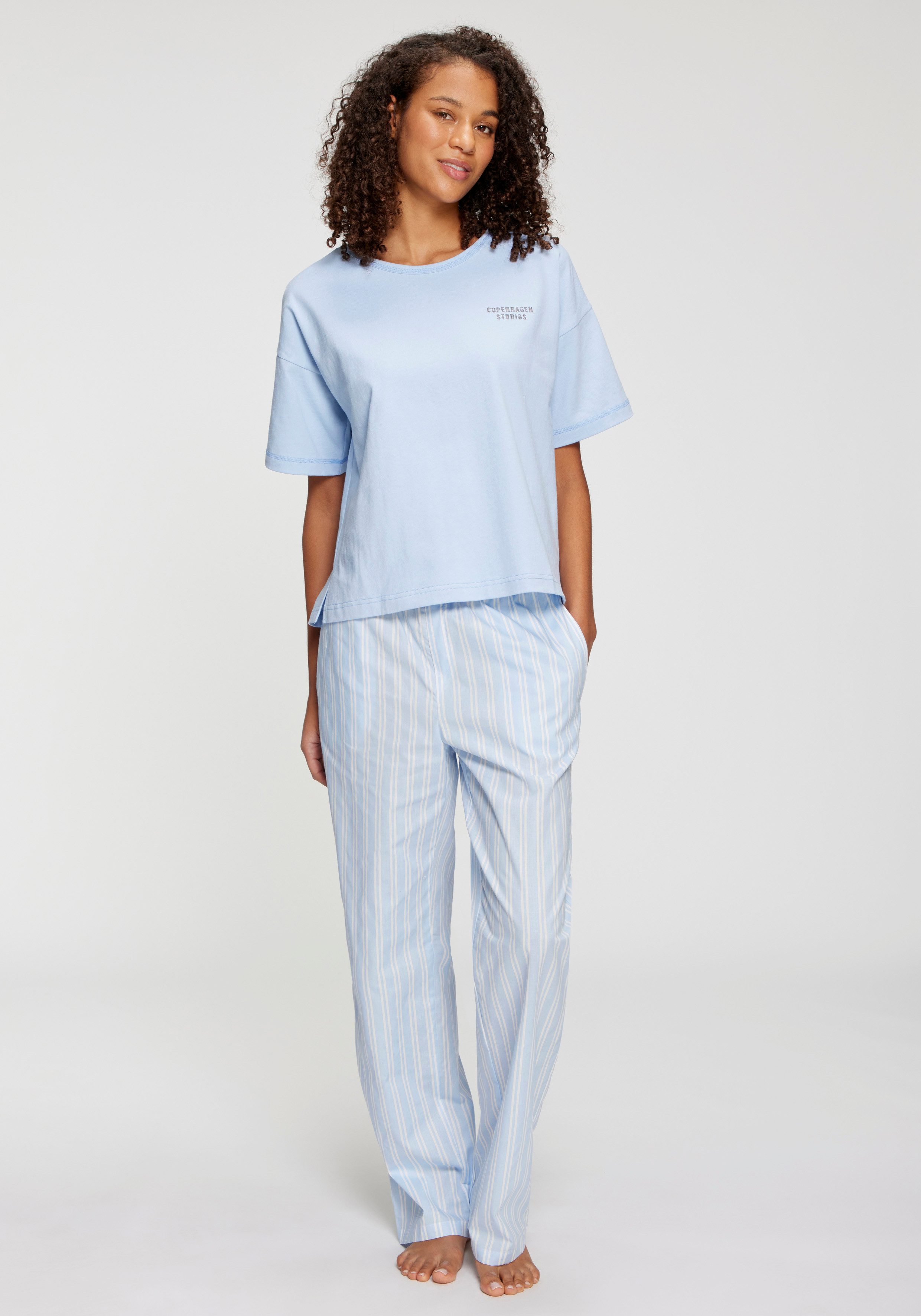 Copenhagen Studios Pyjamahose aus leichter Baumwolle-Webware