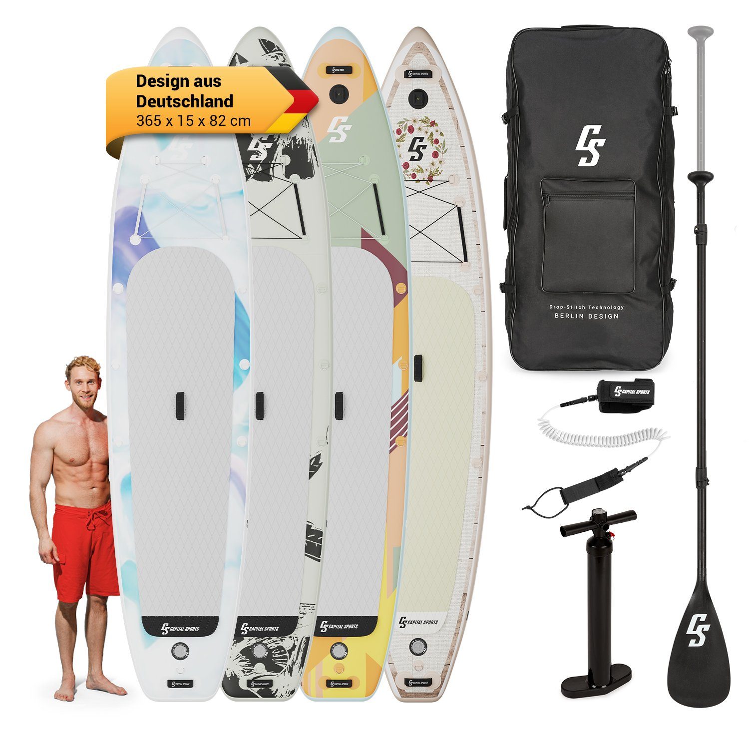 Capital Sports Inflatable SUP-Board WTR1-KipuAll365-MV, Paddle Board,  (Set), Stand Up Paddling Board Standup Paddle Board SUP Board Paddel Board